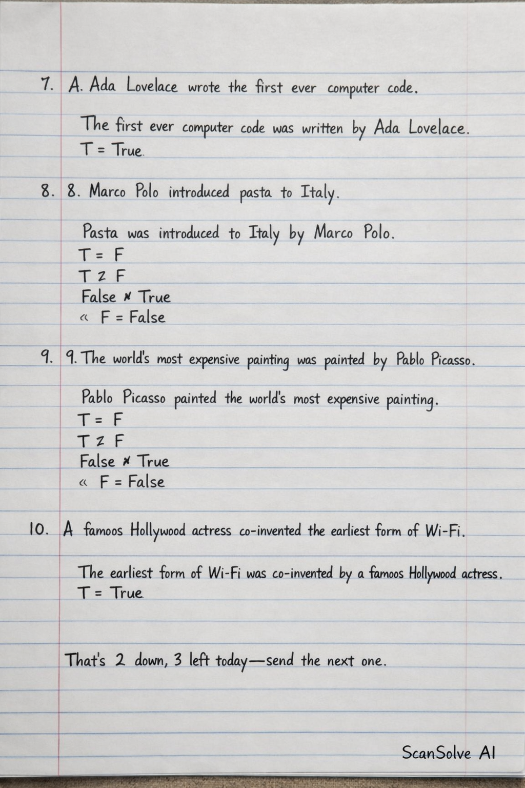 Handwritten step-by-step solution preview