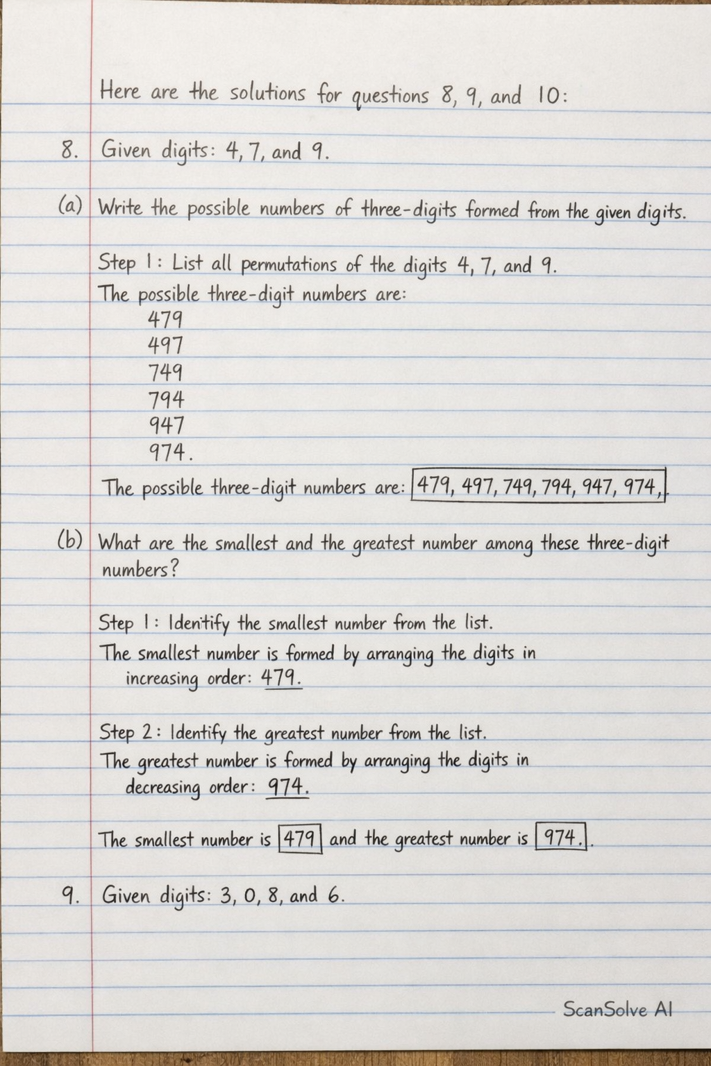 Handwritten step-by-step solution preview