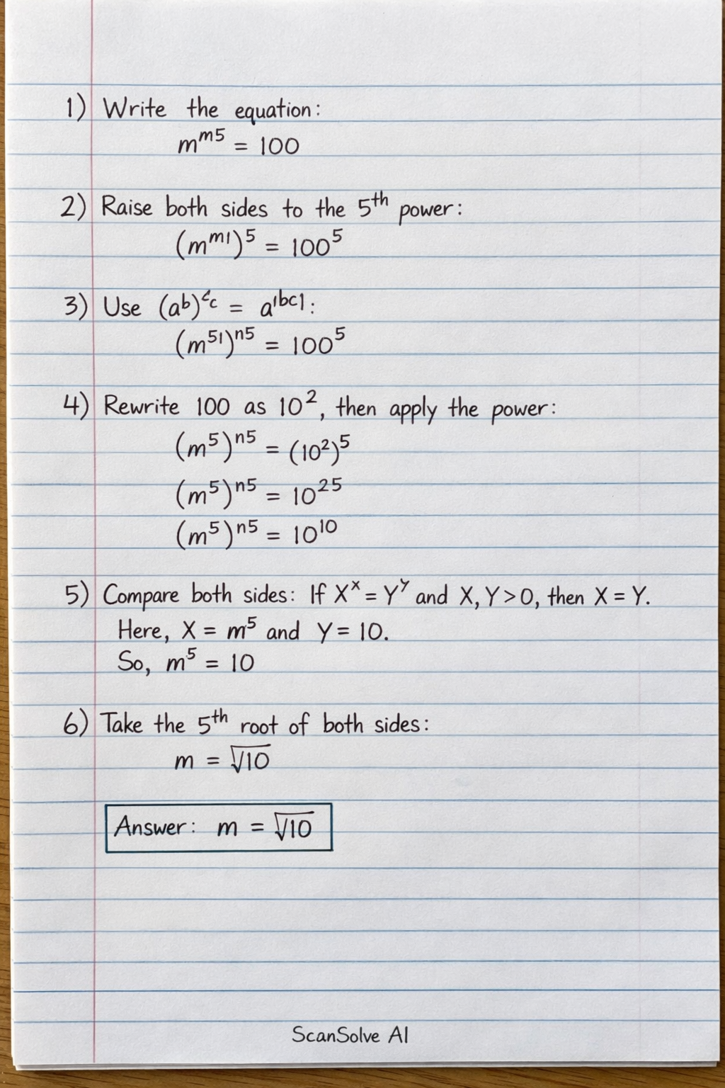 Handwritten step-by-step solution preview