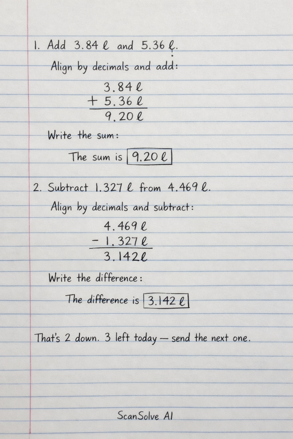 Handwritten step-by-step solution preview