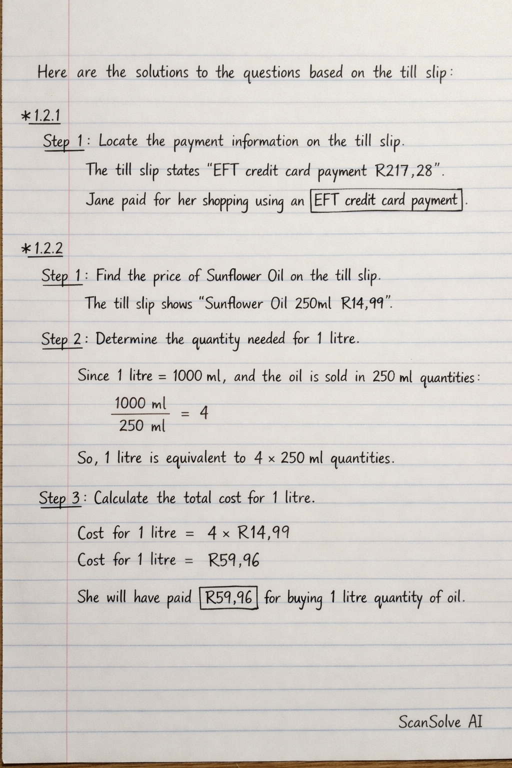 Handwritten step-by-step solution preview