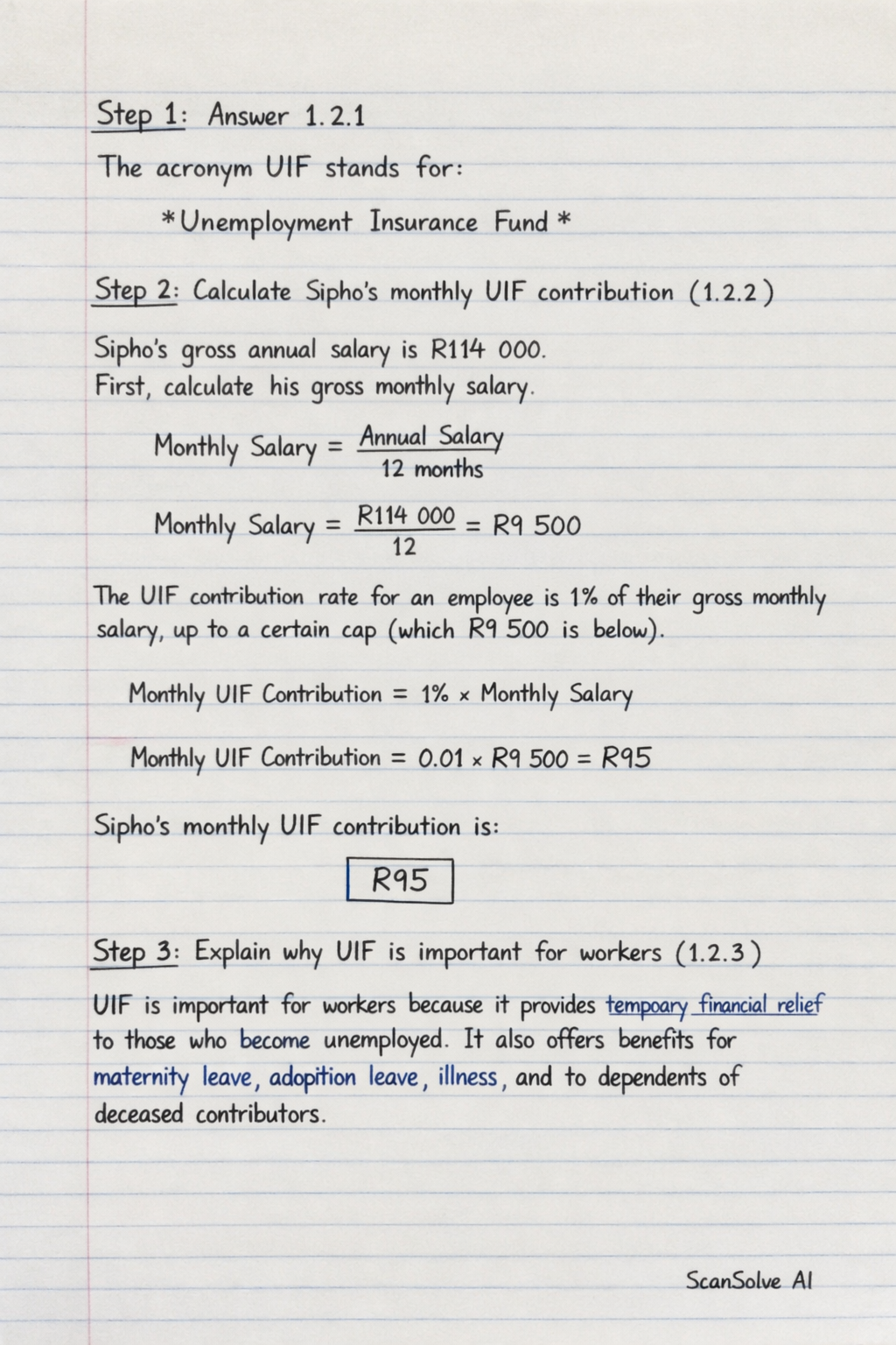 Handwritten step-by-step solution preview