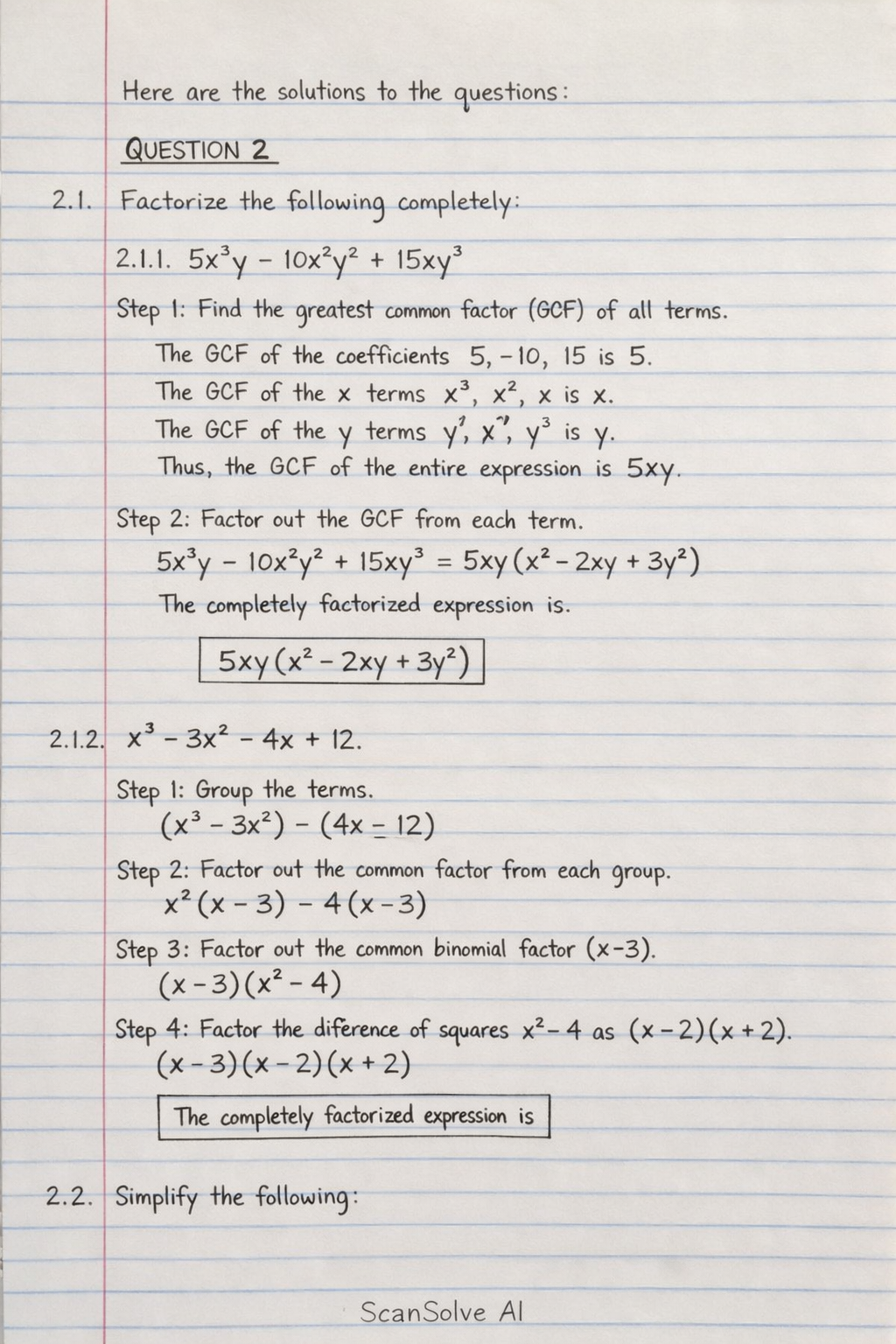 Handwritten step-by-step solution preview