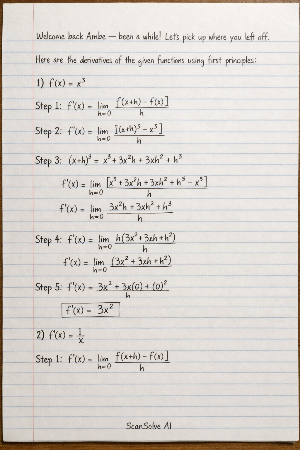 Handwritten step-by-step solution preview