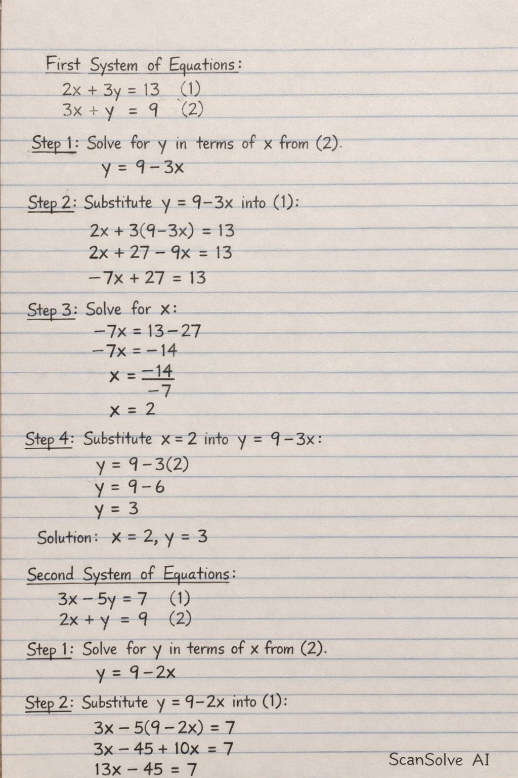 Handwritten step-by-step solution preview