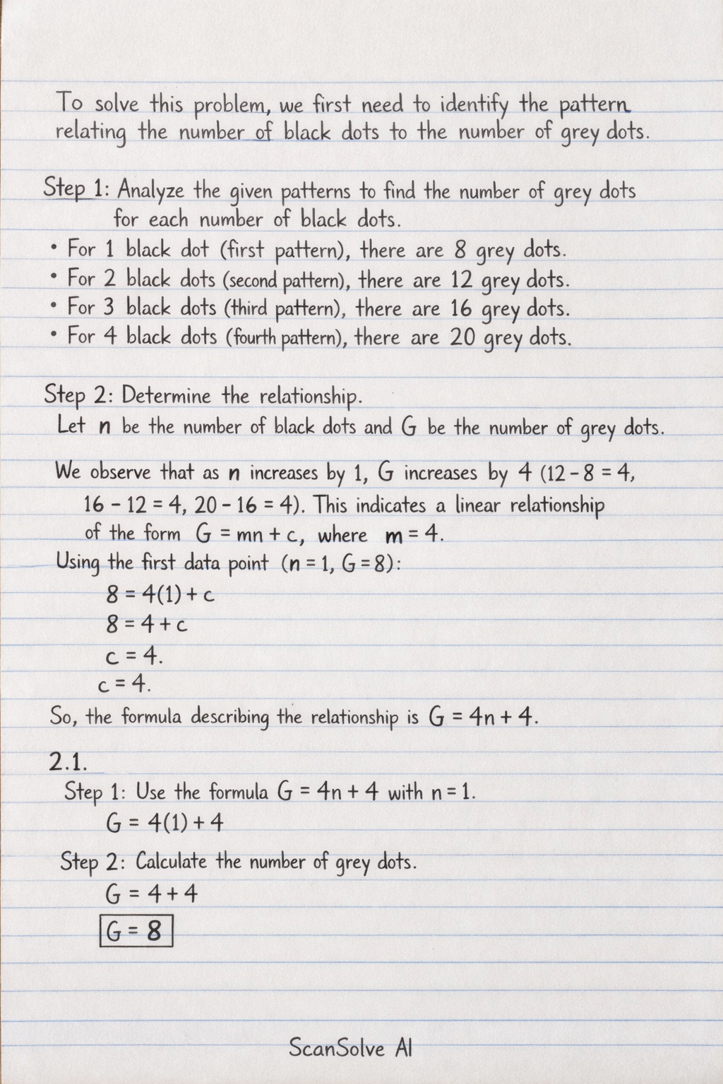 Handwritten step-by-step solution preview