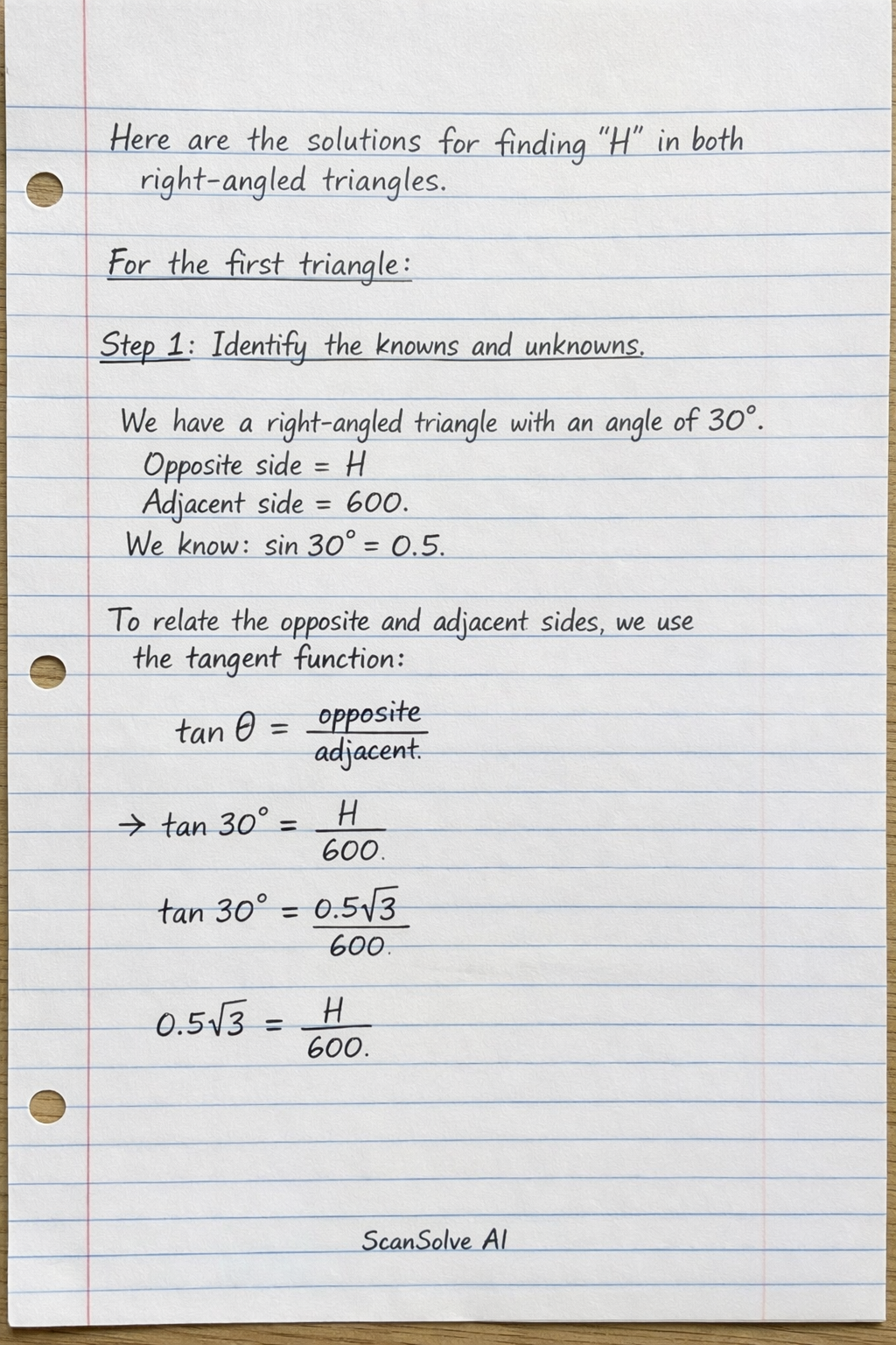Handwritten step-by-step solution preview