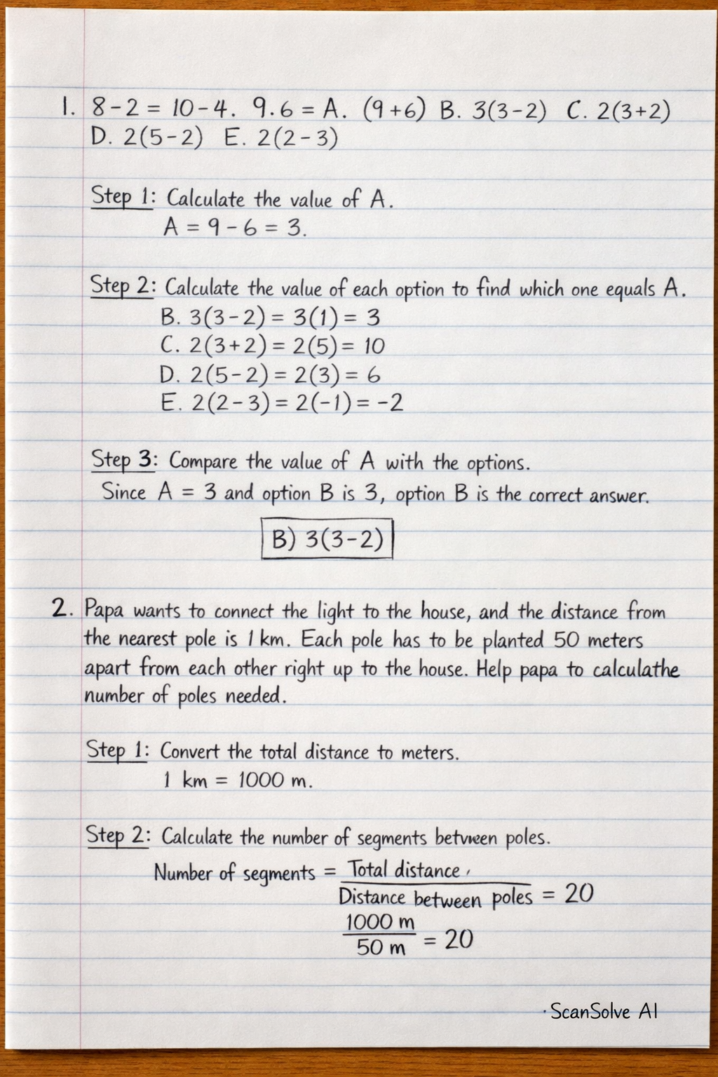 Handwritten step-by-step solution preview