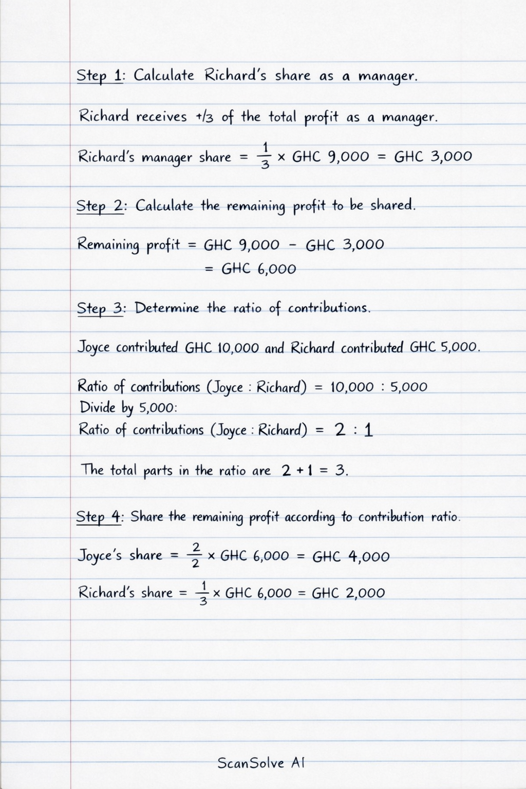 Handwritten step-by-step solution preview