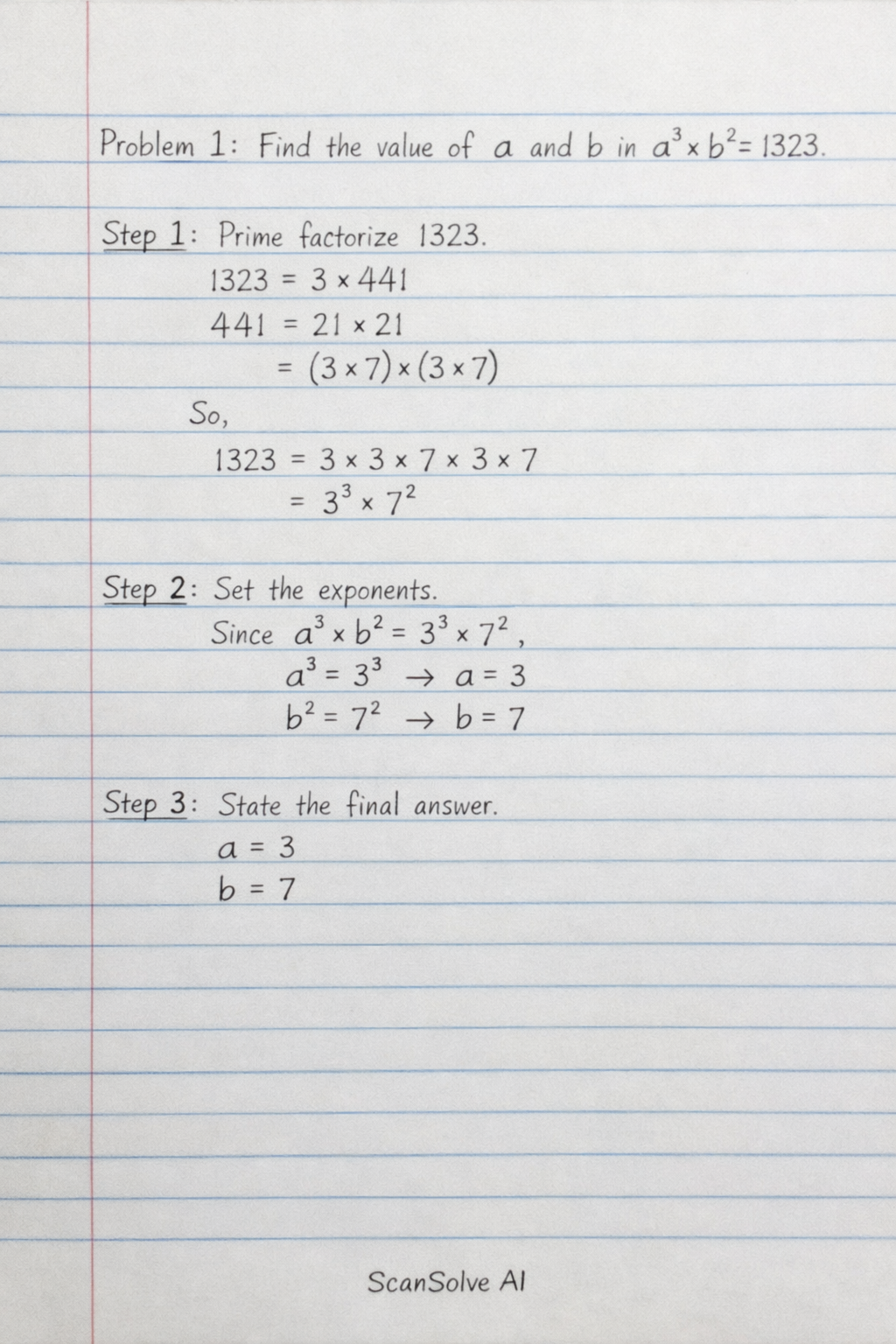 Handwritten step-by-step solution preview