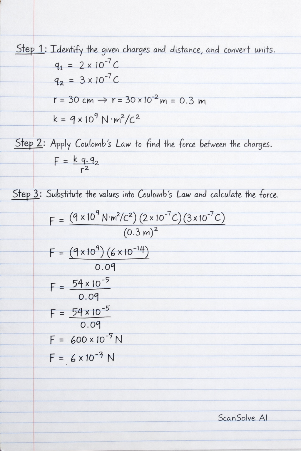 Handwritten step-by-step solution preview