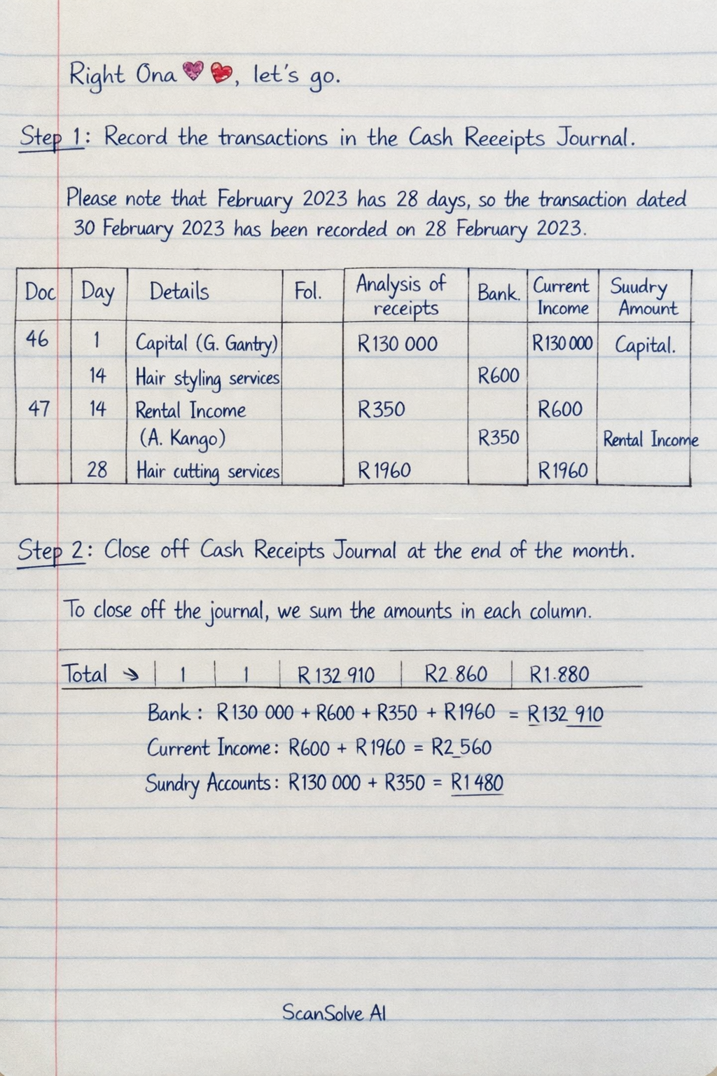 Handwritten step-by-step solution preview