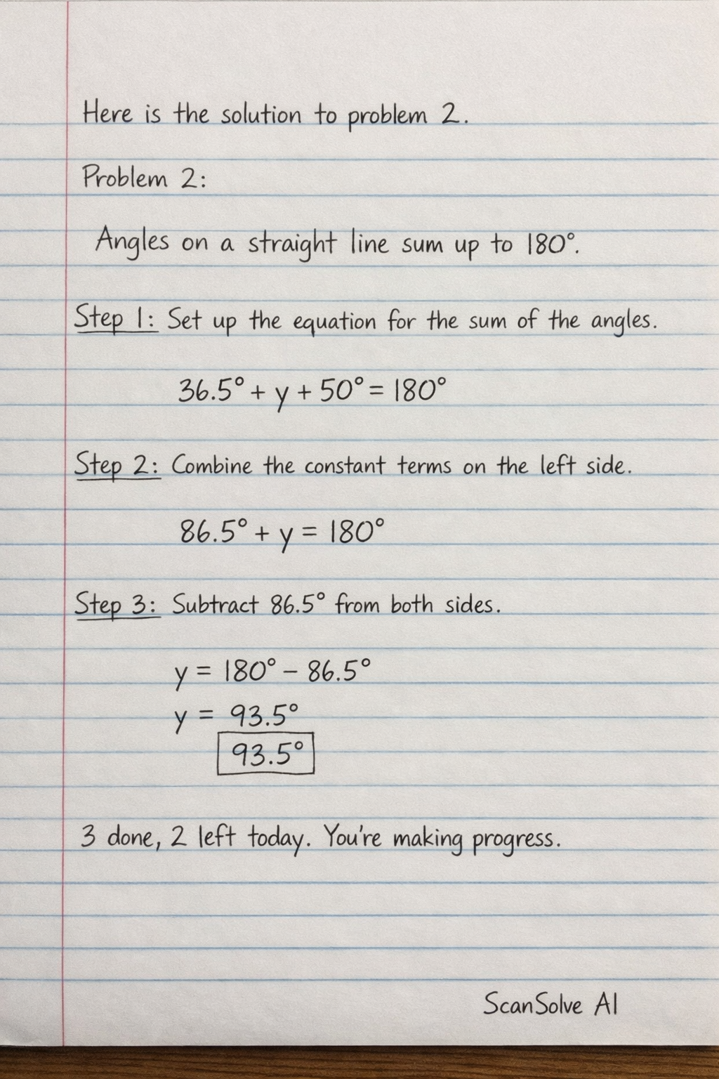 Handwritten step-by-step solution preview