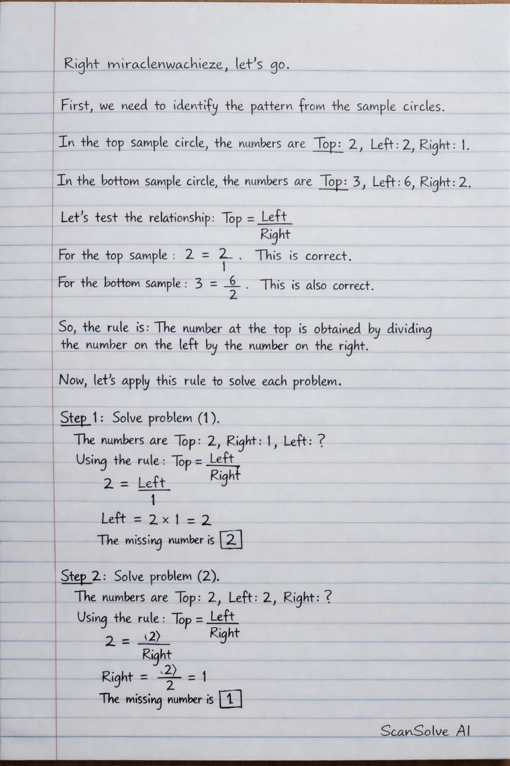 Handwritten step-by-step solution preview