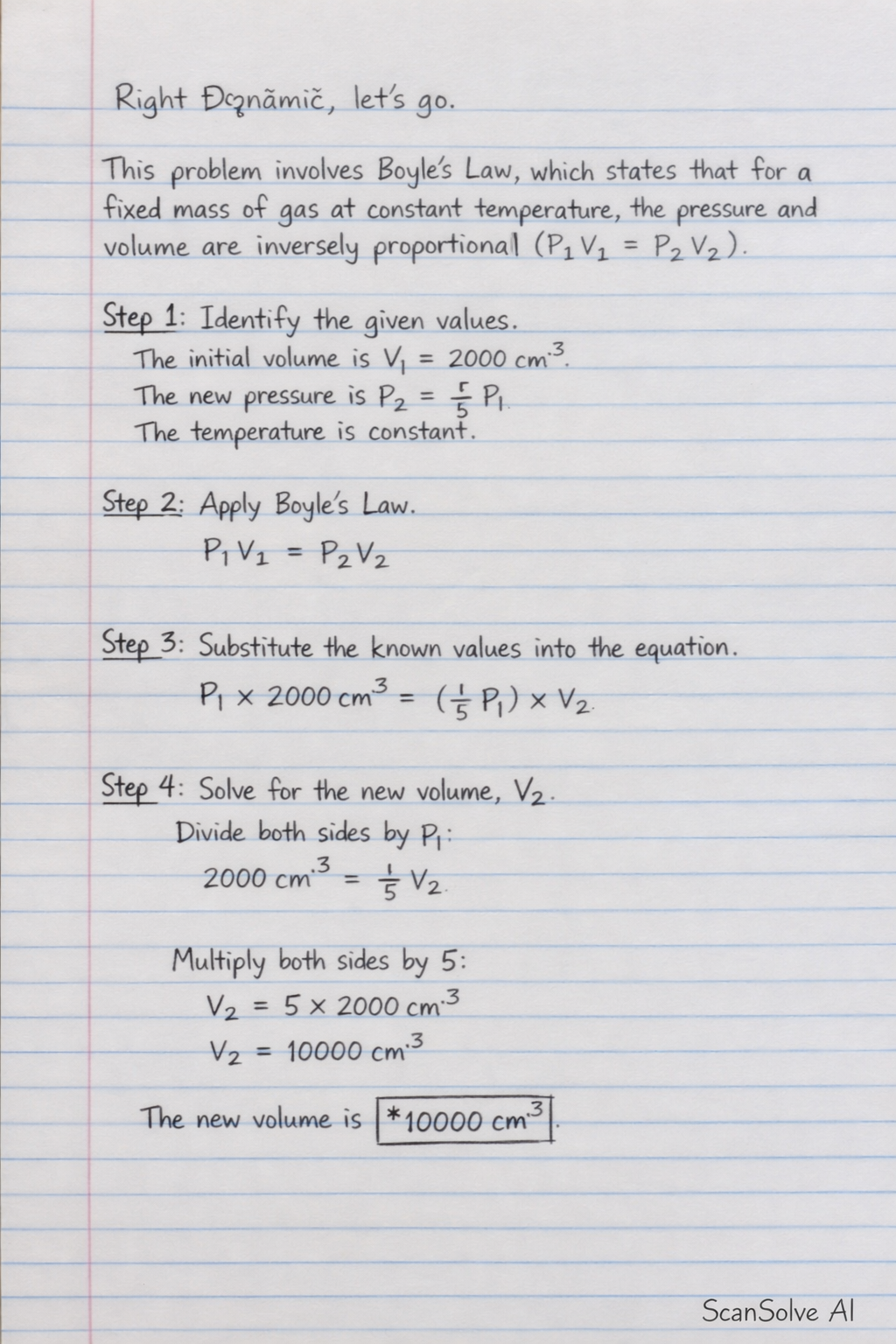 Handwritten step-by-step solution preview