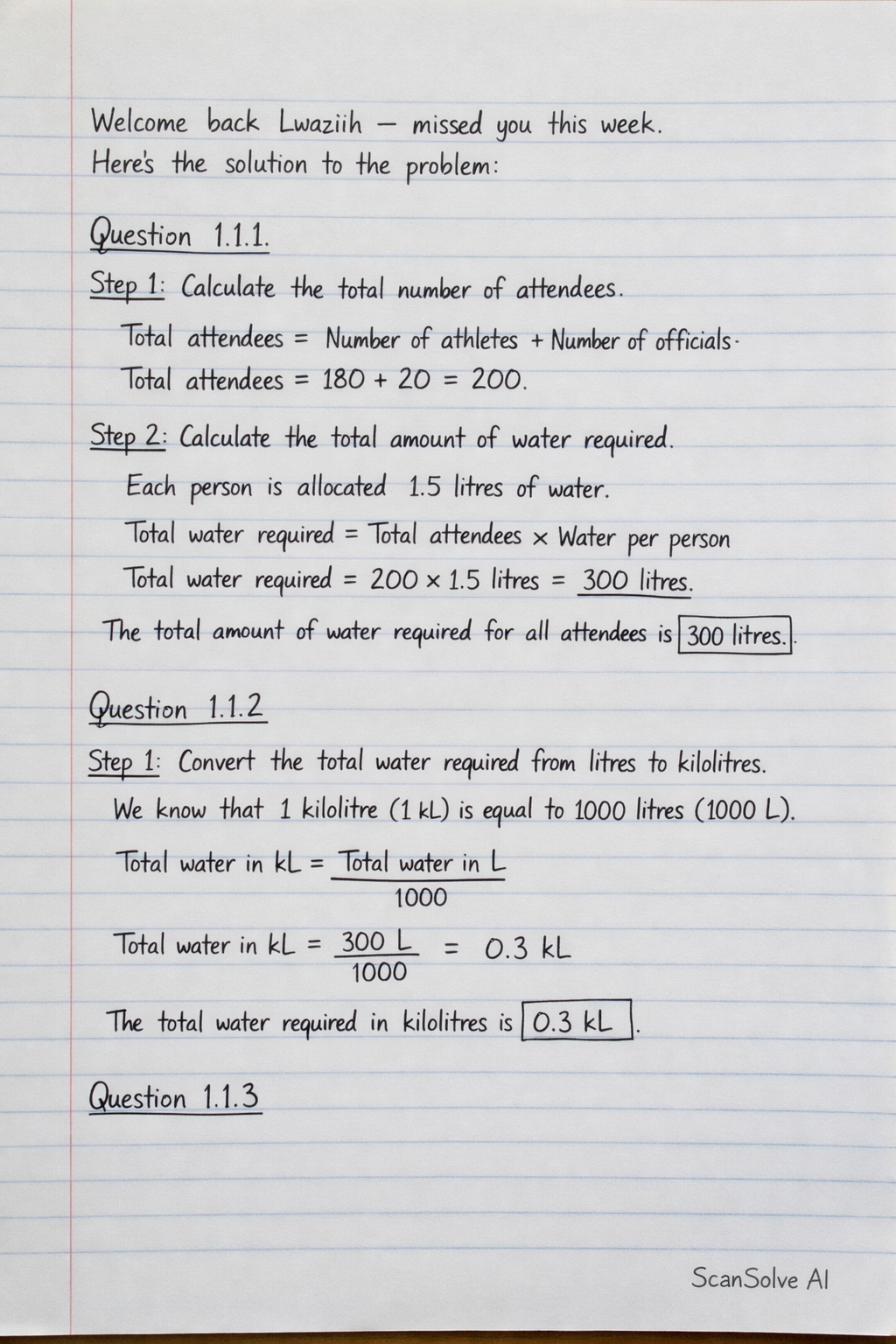 Handwritten step-by-step solution preview