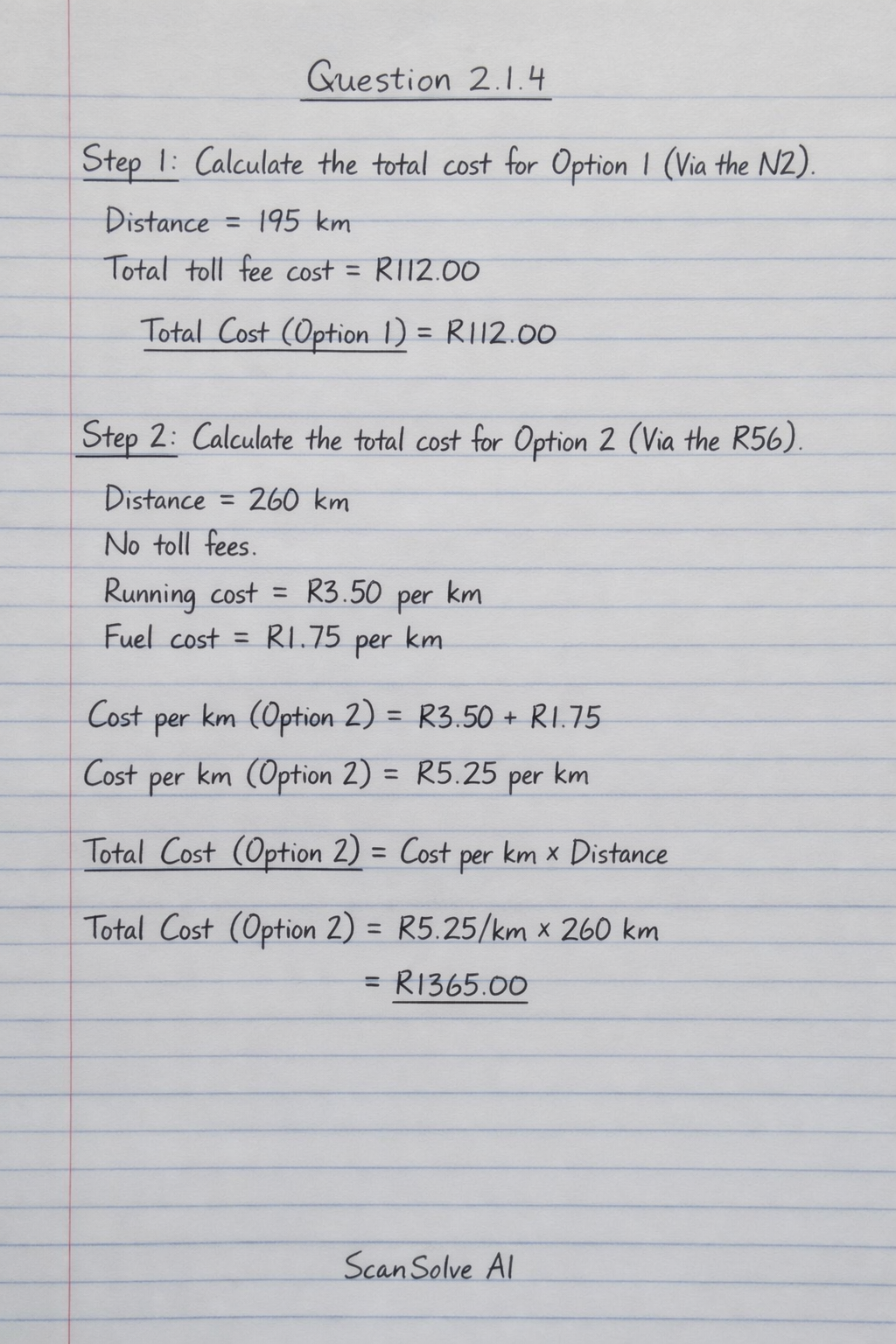 Handwritten step-by-step solution preview