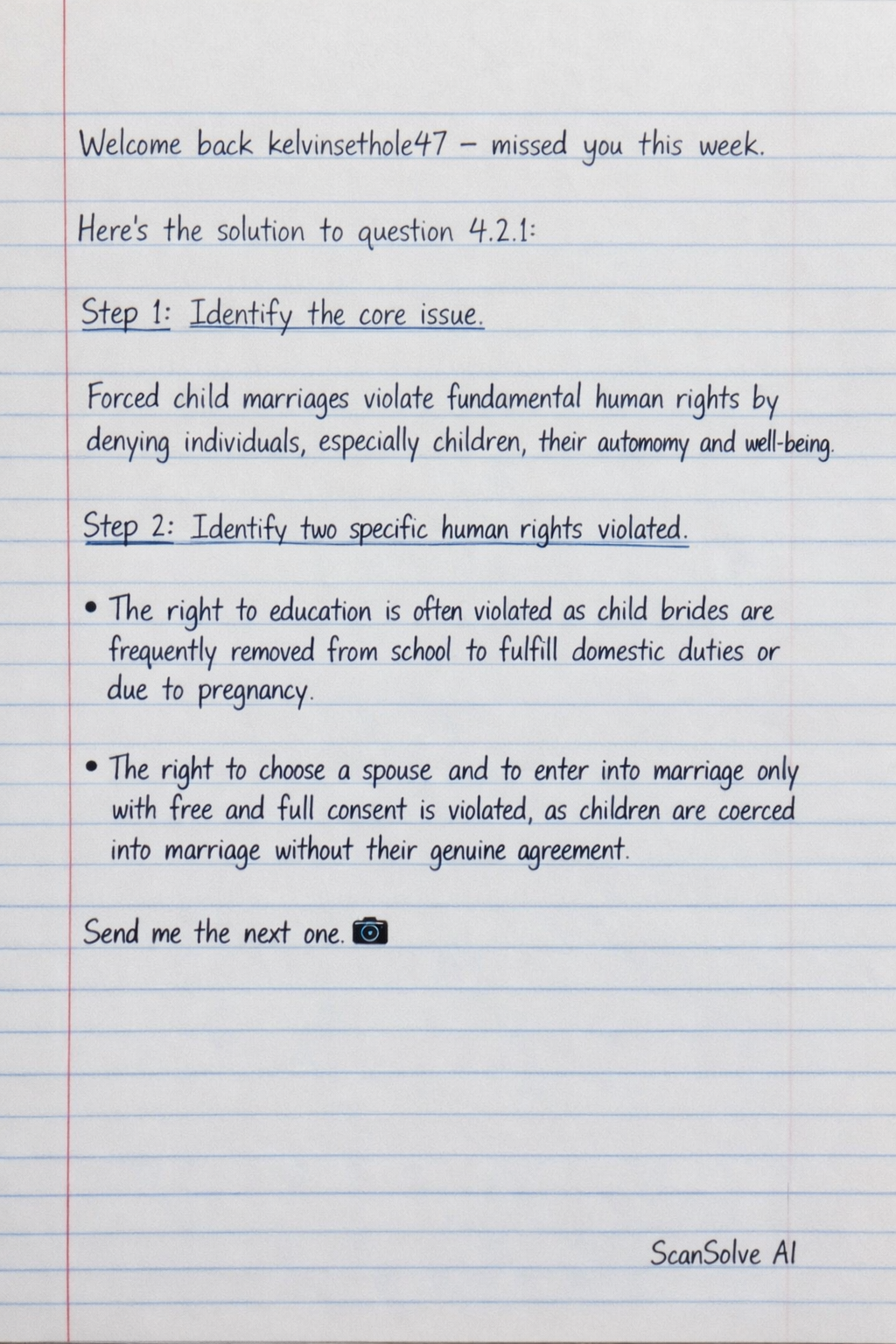 Handwritten step-by-step solution preview