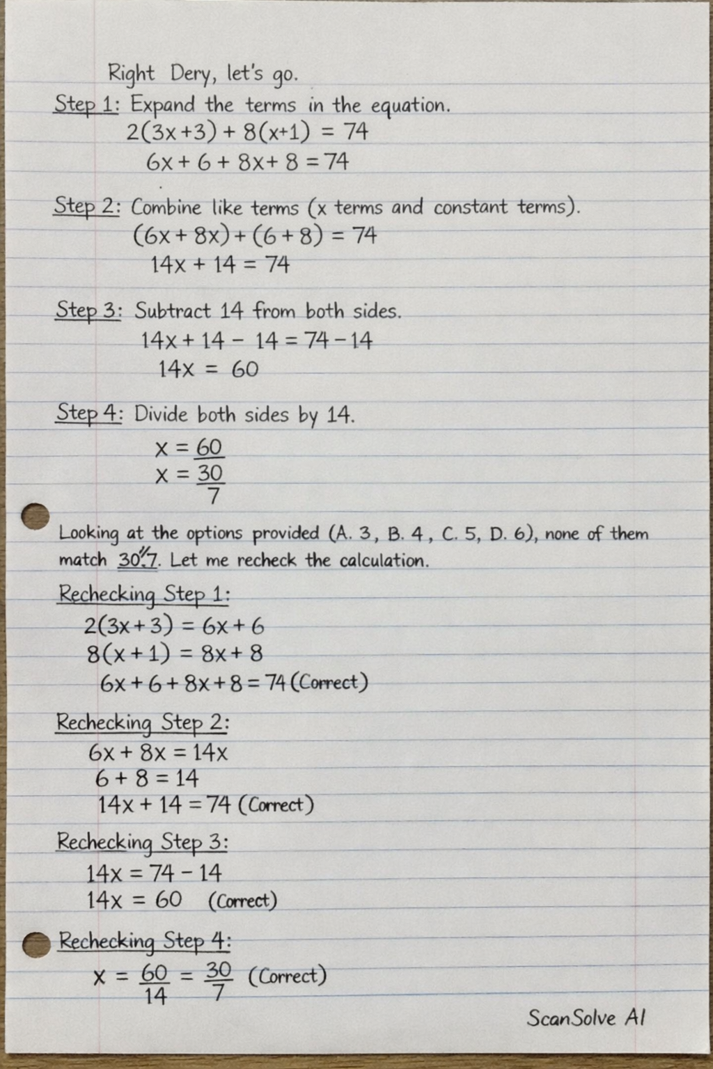 Handwritten step-by-step solution preview