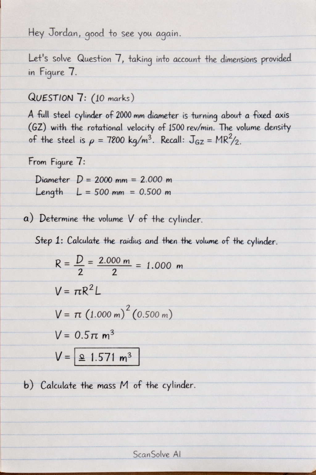 Handwritten step-by-step solution preview