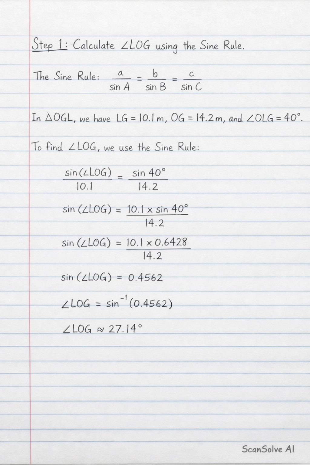 Handwritten step-by-step solution preview
