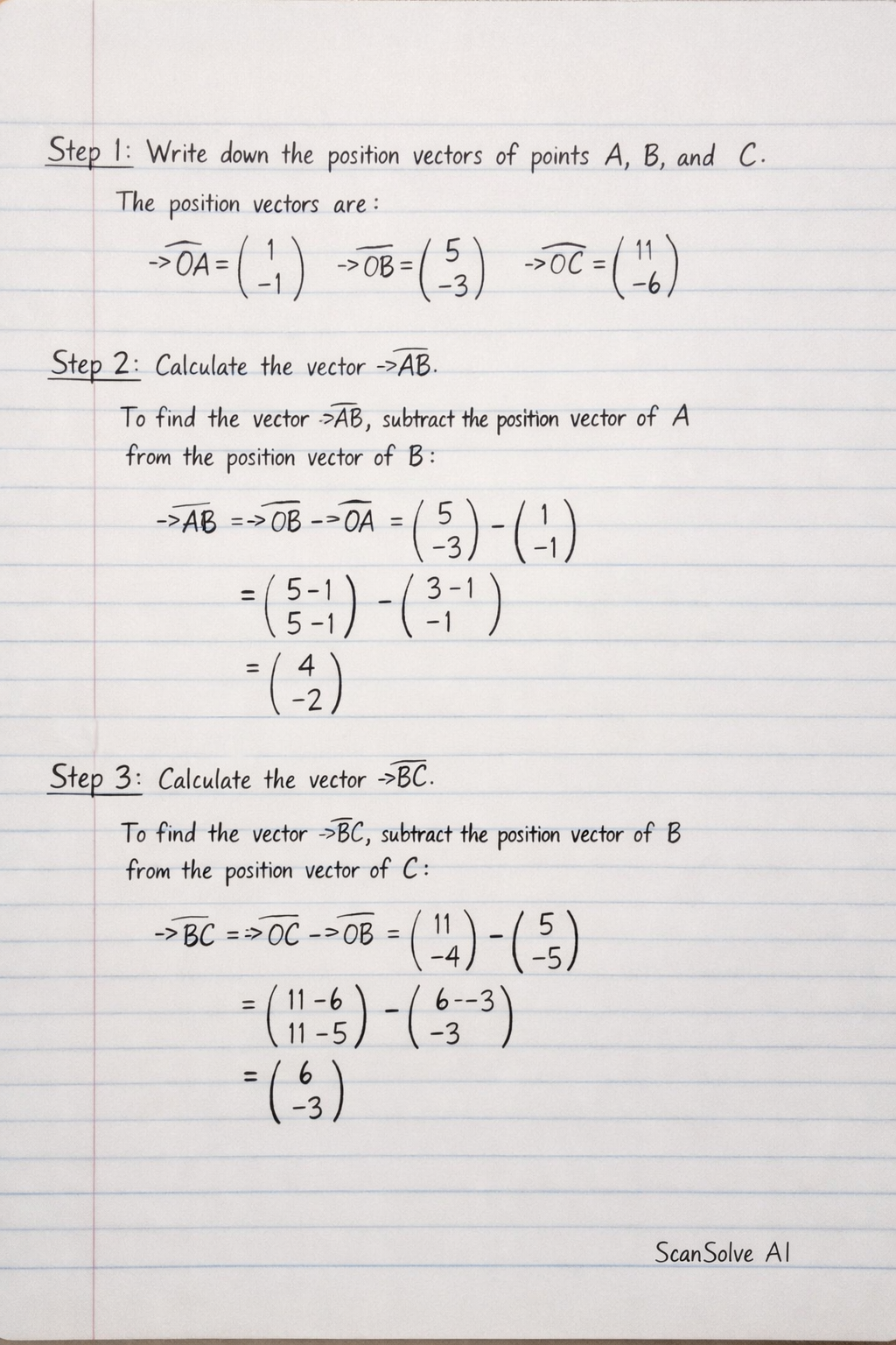 Handwritten step-by-step solution preview