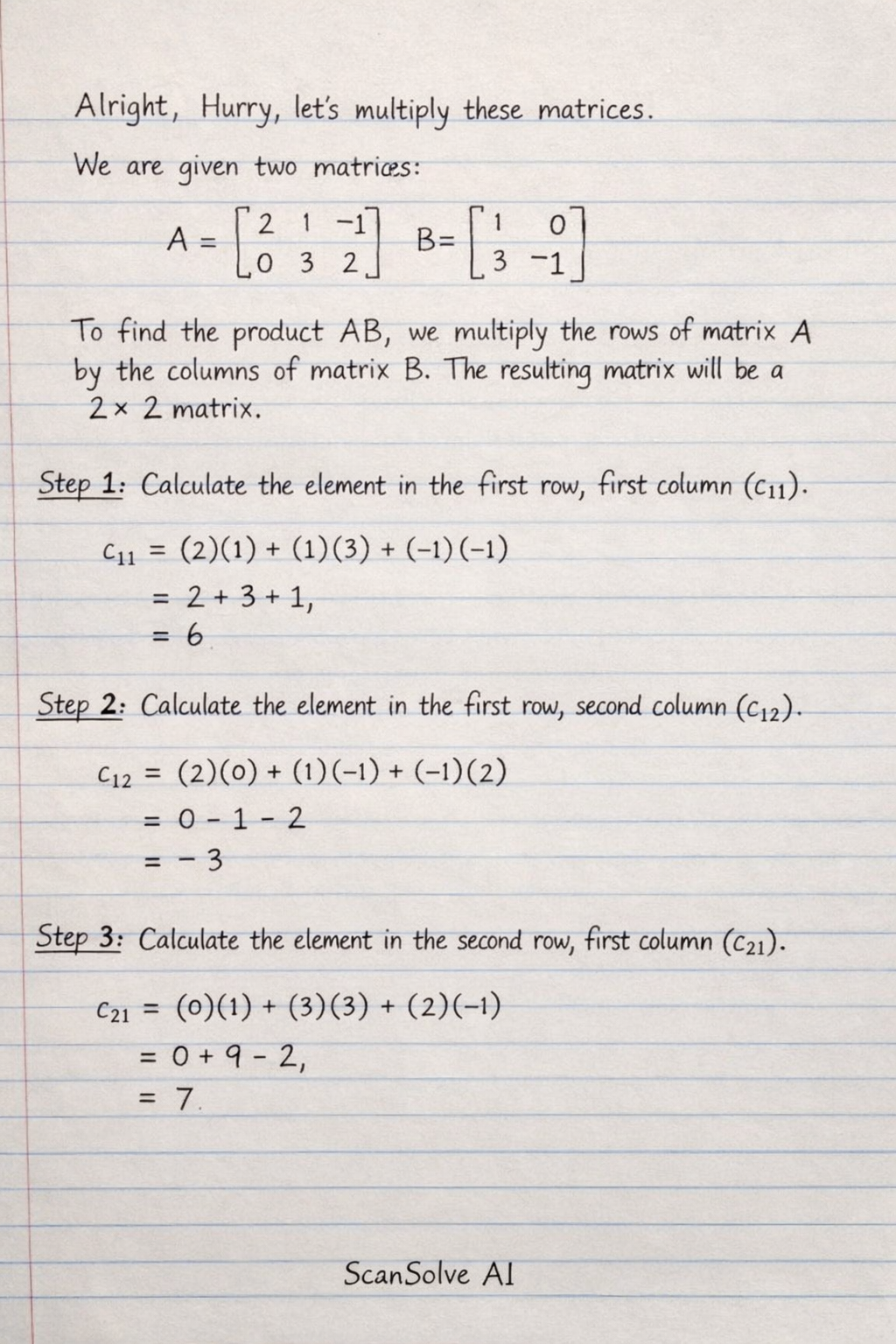 Handwritten step-by-step solution preview