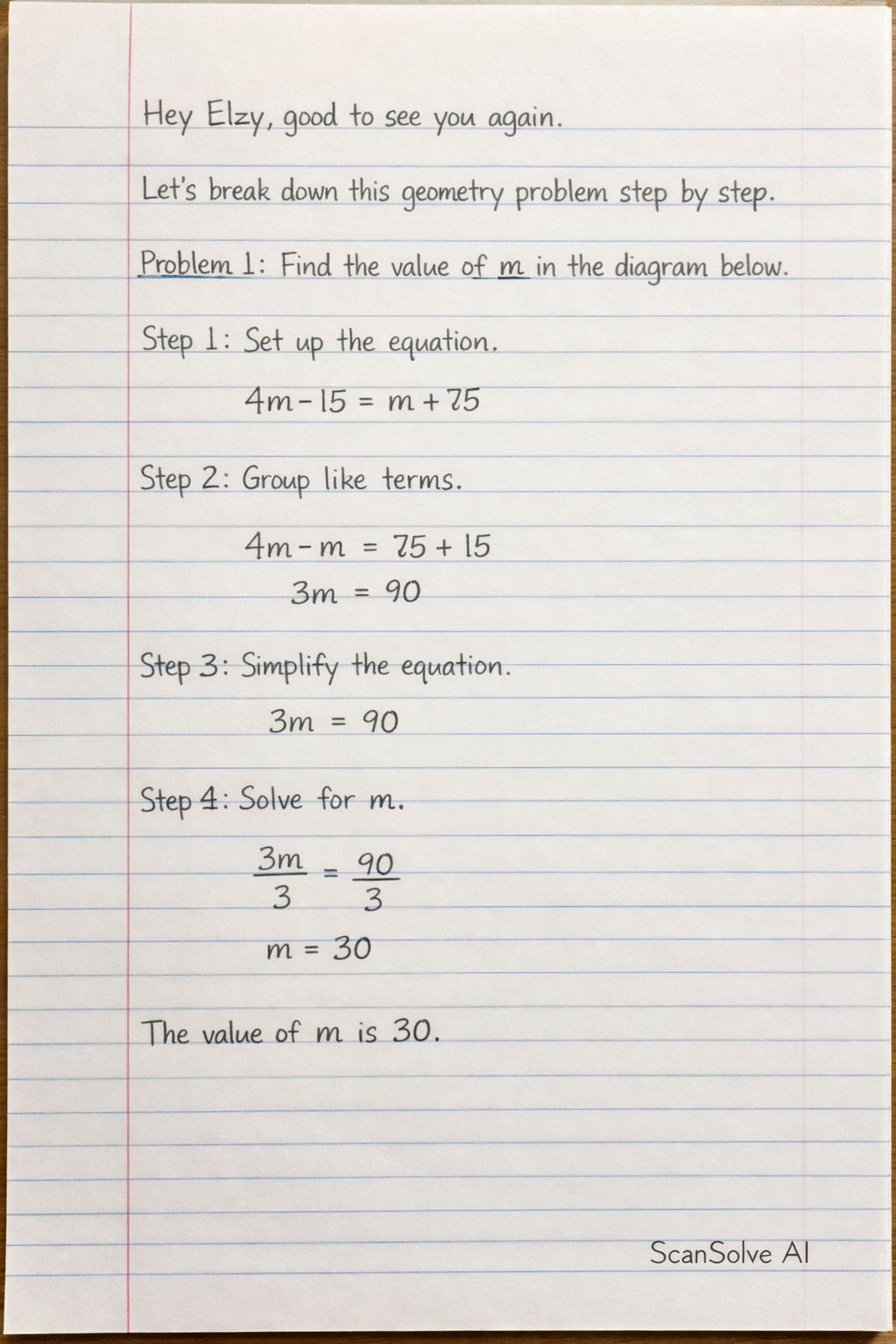 Handwritten step-by-step solution preview
