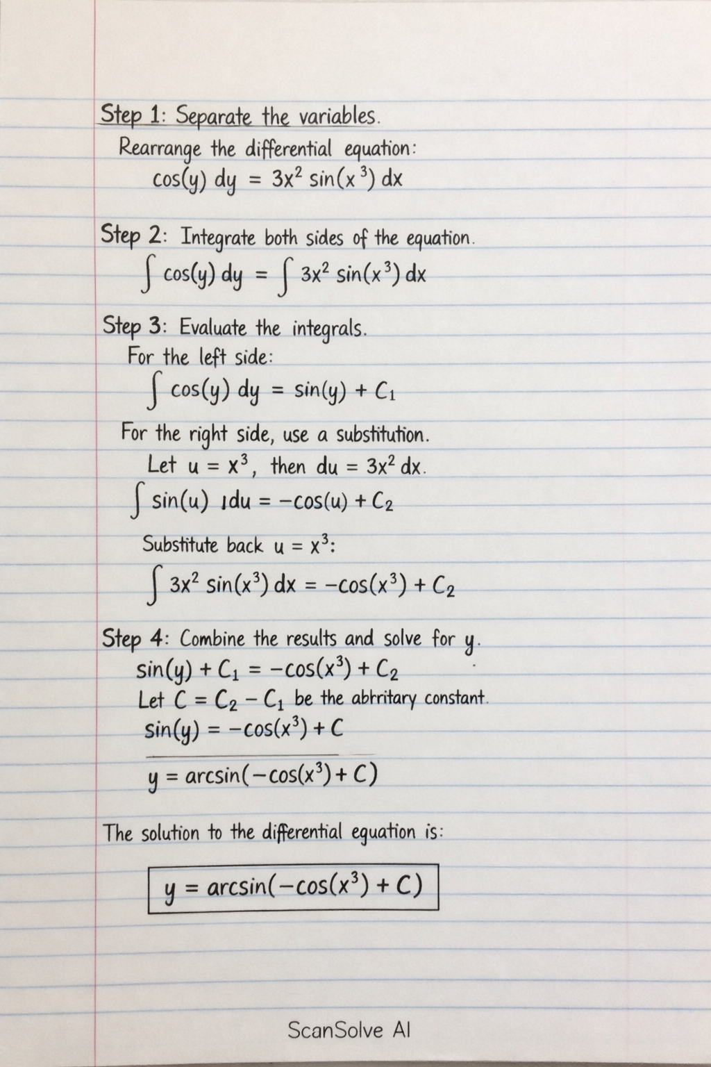 Handwritten step-by-step solution preview