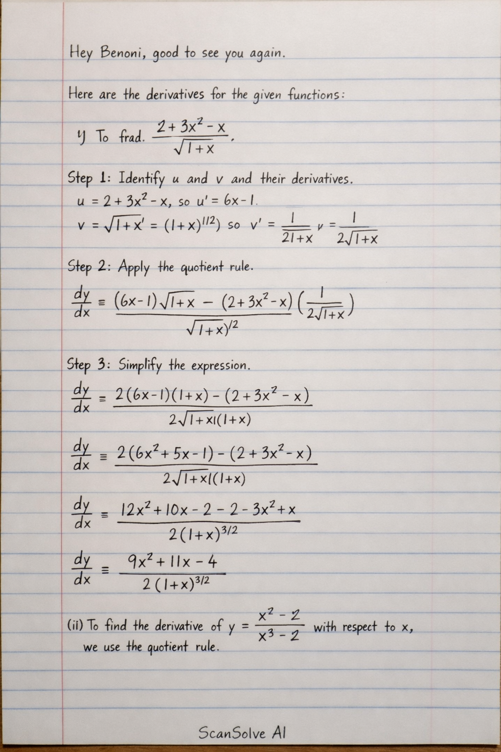 Handwritten step-by-step solution preview