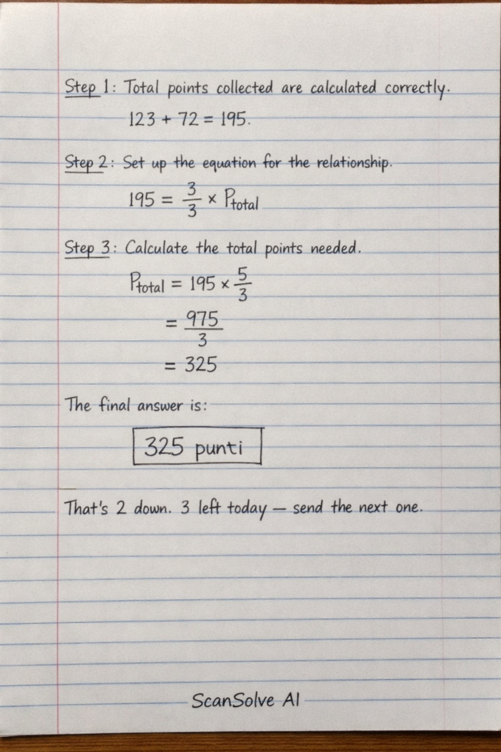 Handwritten step-by-step solution preview