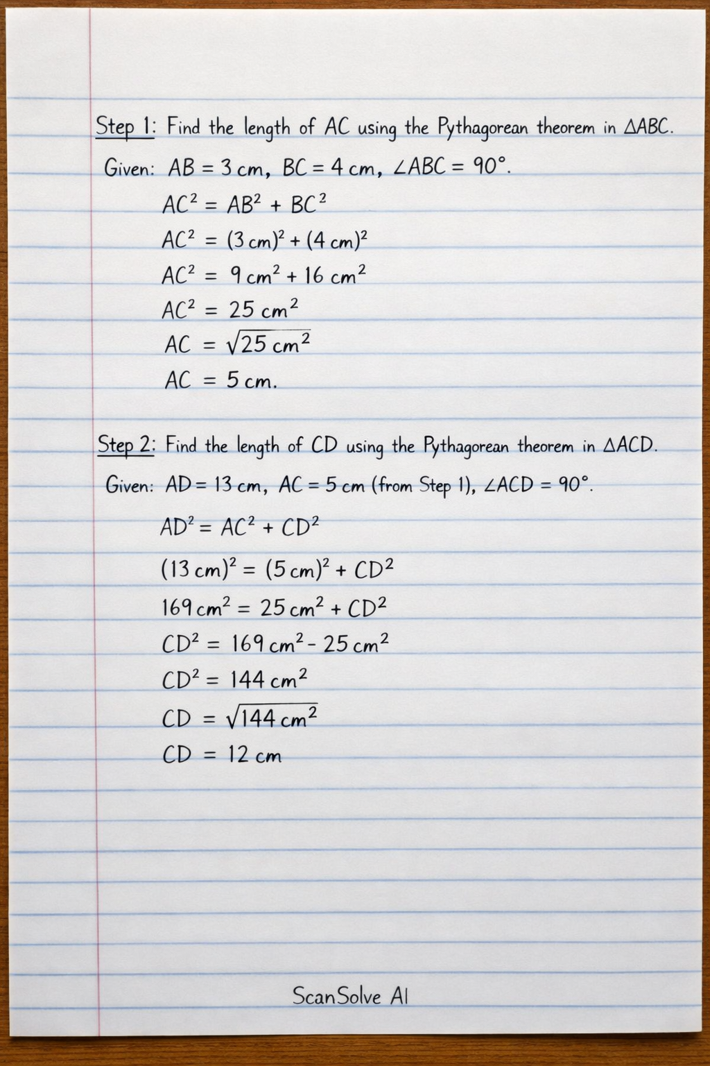 Handwritten step-by-step solution preview