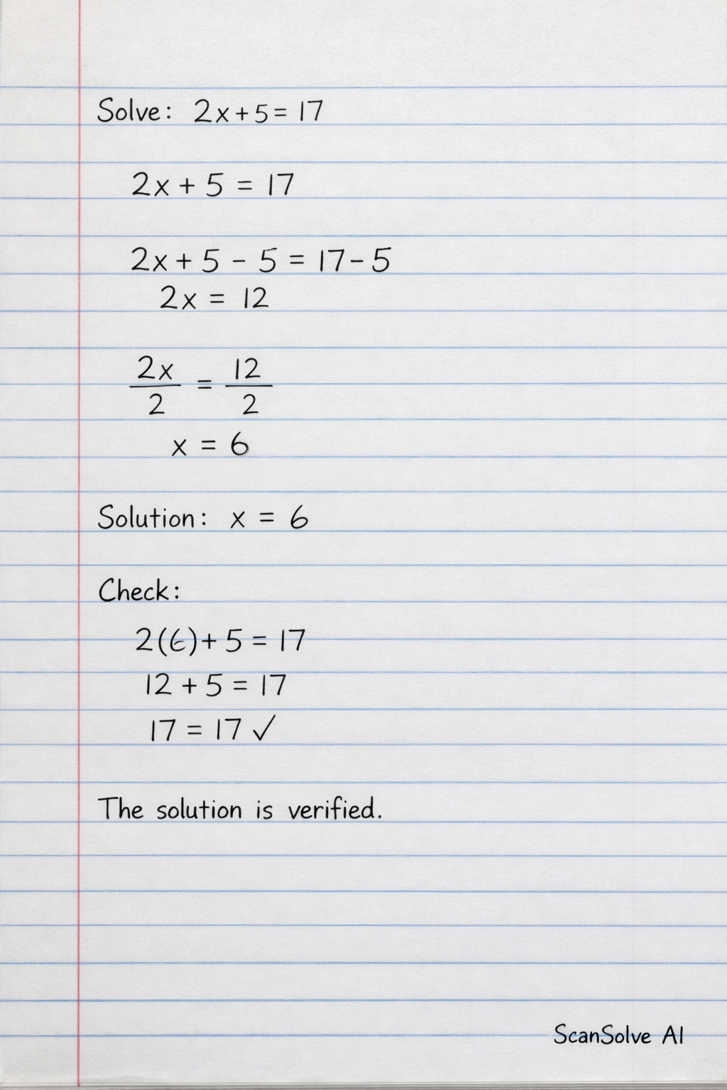 Handwritten step-by-step solution preview
