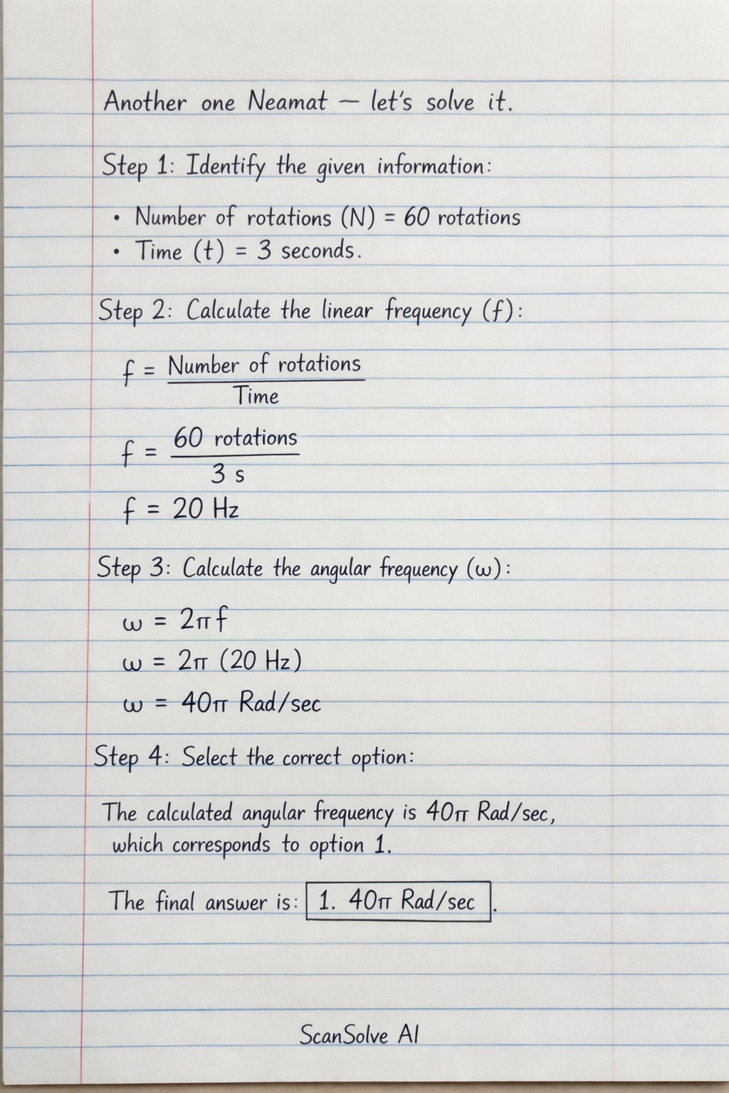 Handwritten step-by-step solution preview
