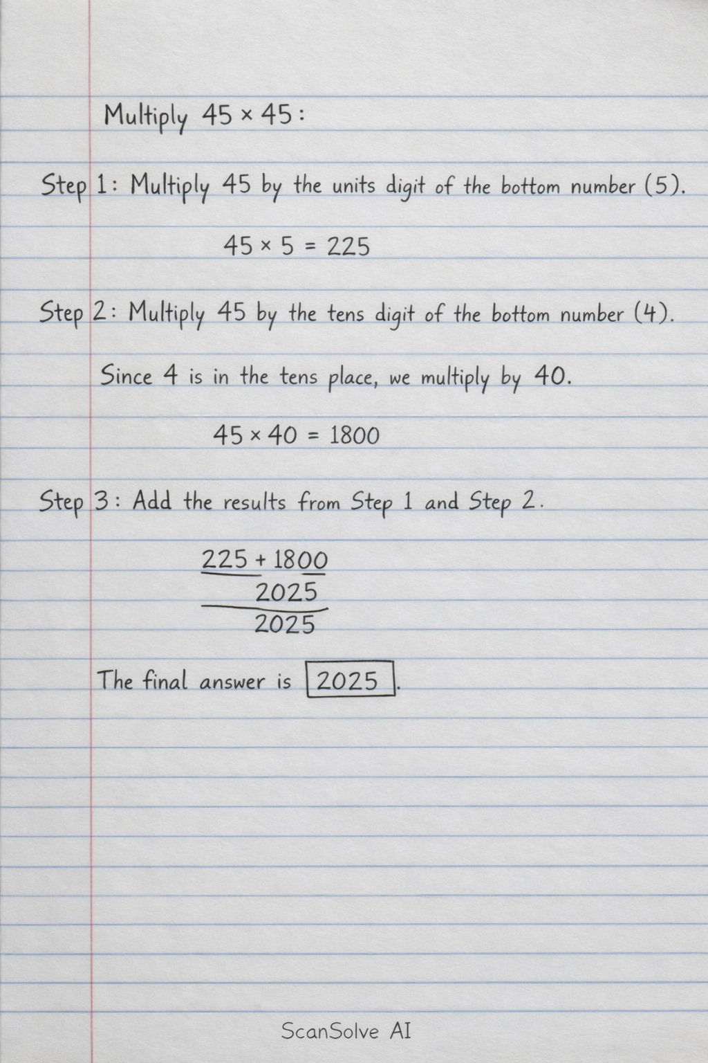 Handwritten step-by-step solution preview