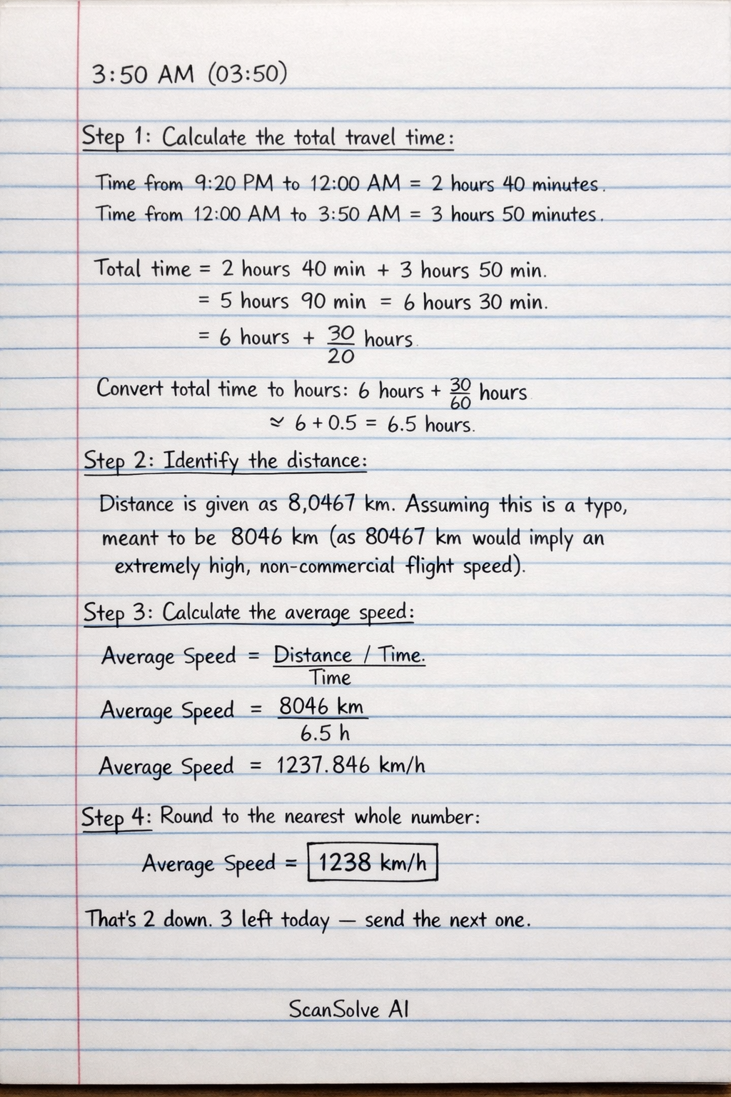 Handwritten step-by-step solution preview
