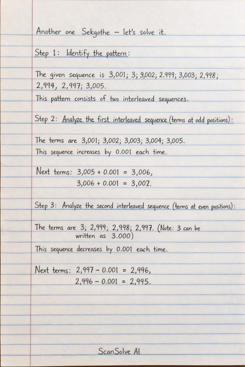 Handwritten step-by-step solution preview