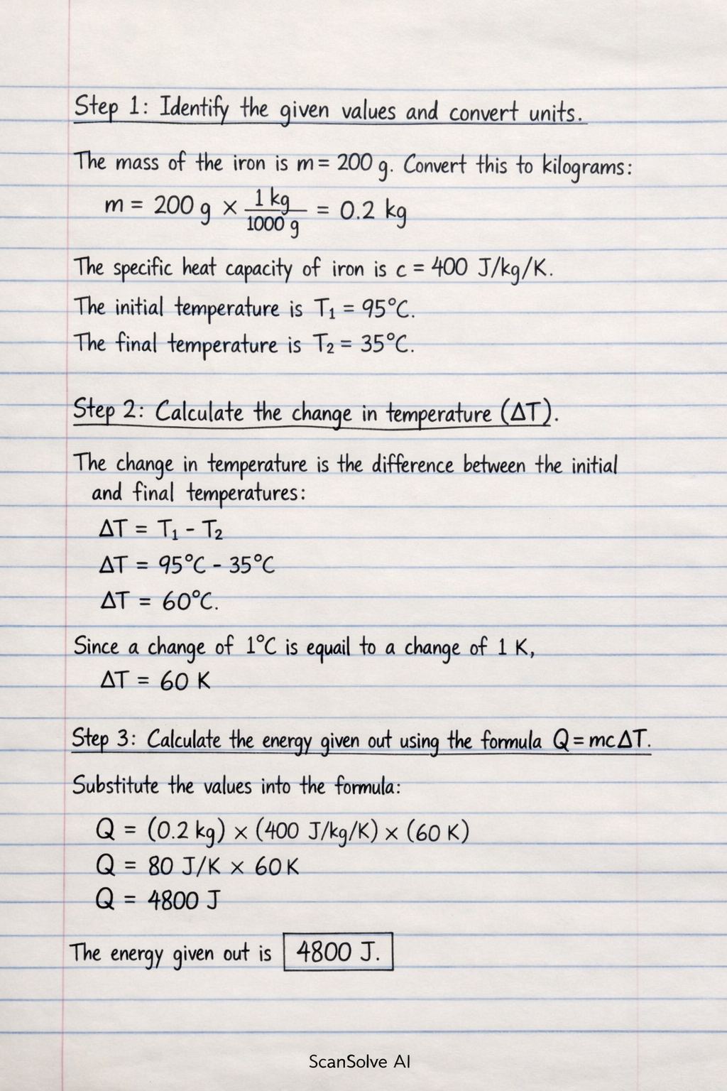 Handwritten step-by-step solution preview