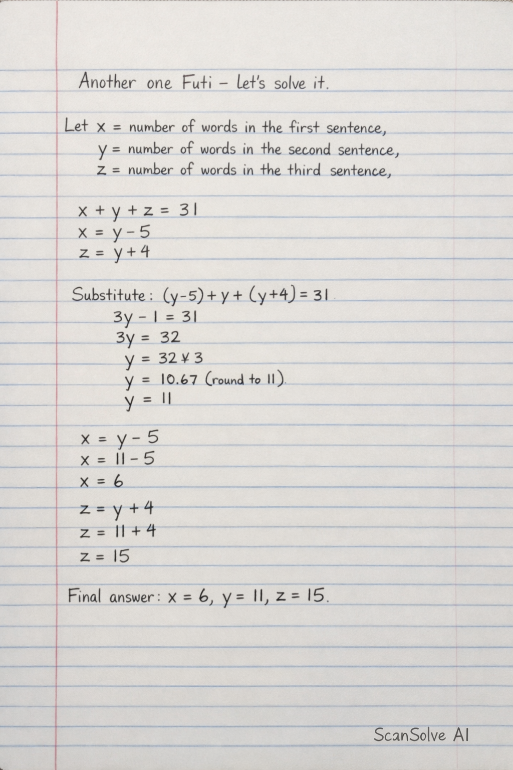 Handwritten step-by-step solution preview