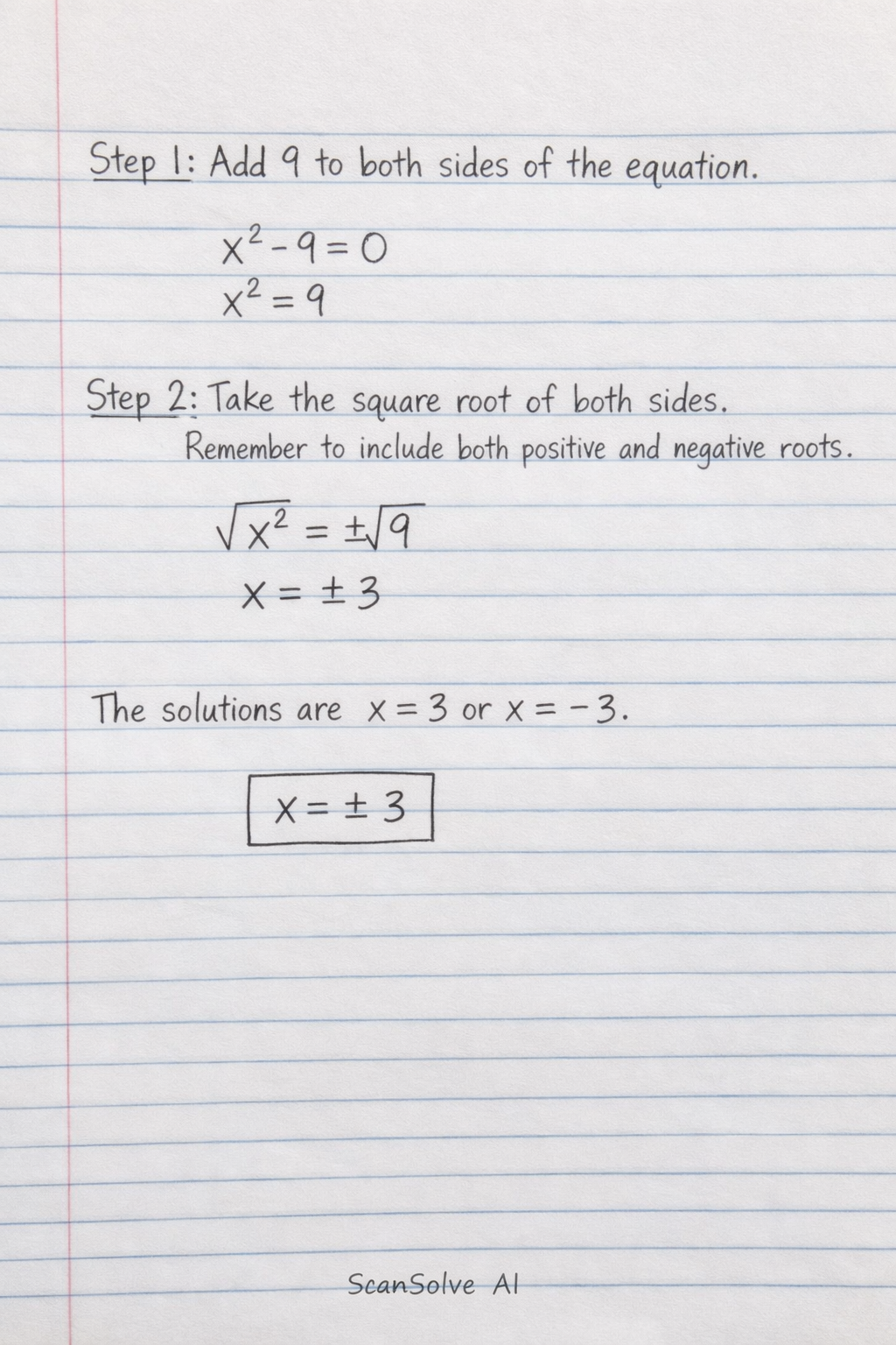 Handwritten step-by-step solution preview
