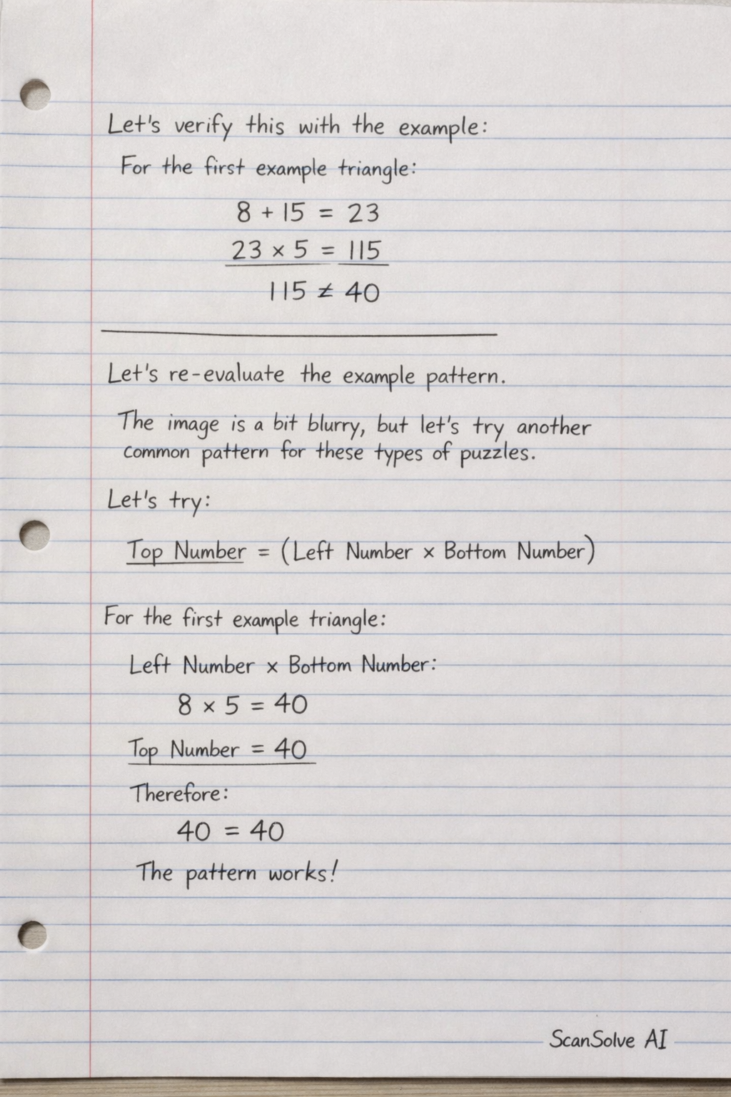 Handwritten step-by-step solution preview