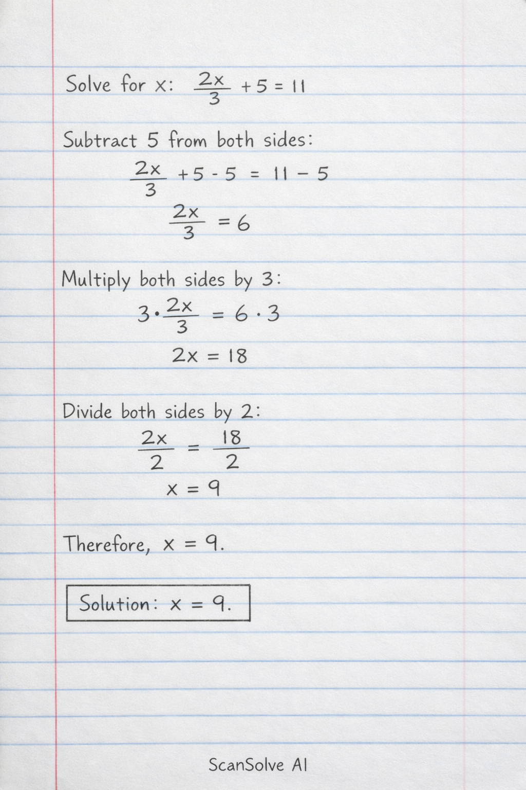 Handwritten step-by-step solution preview