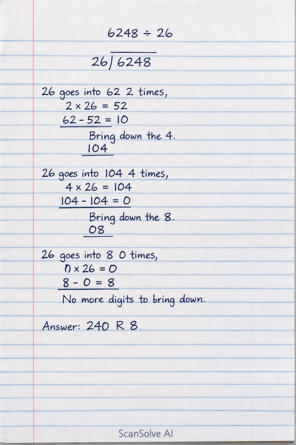 Handwritten step-by-step solution preview