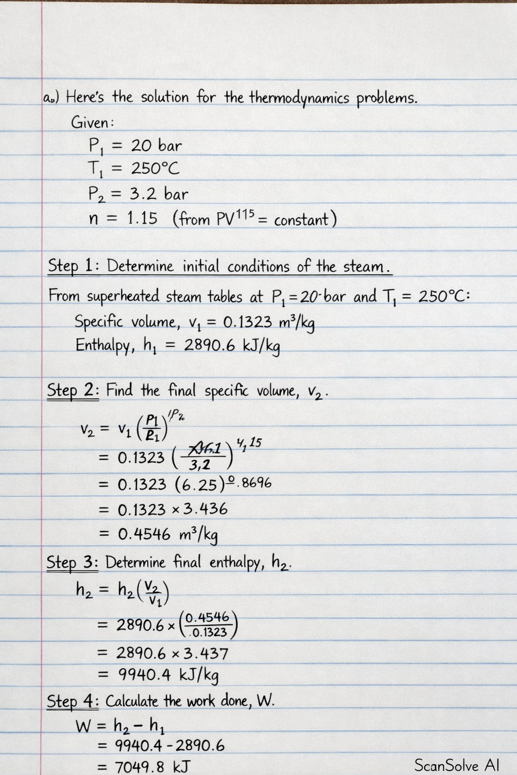 Handwritten step-by-step solution preview