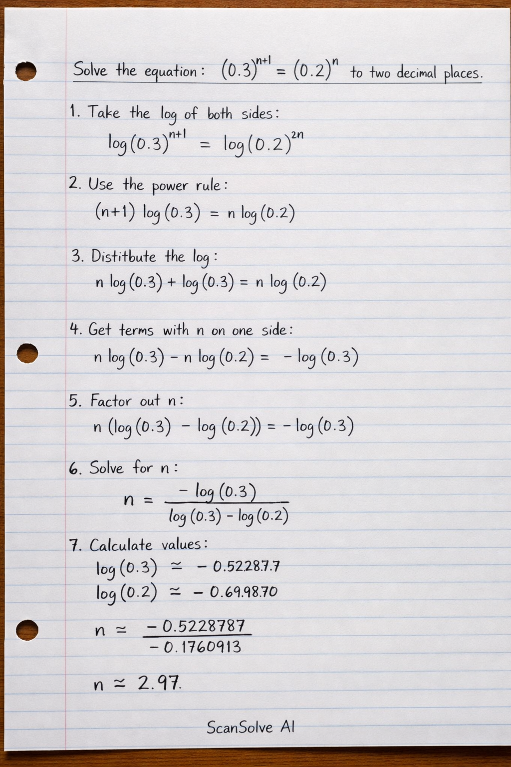 Handwritten step-by-step solution preview