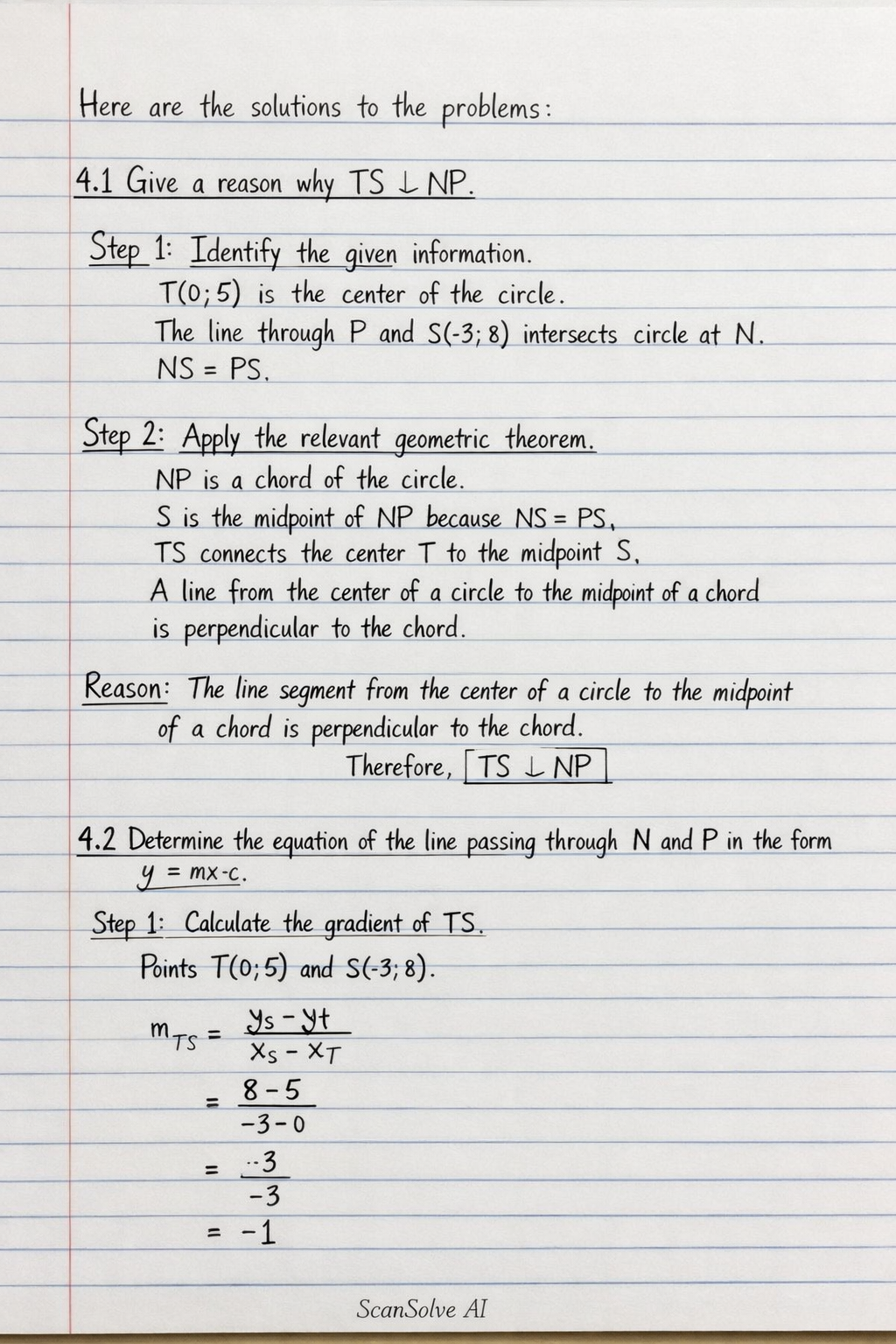 Handwritten step-by-step solution preview