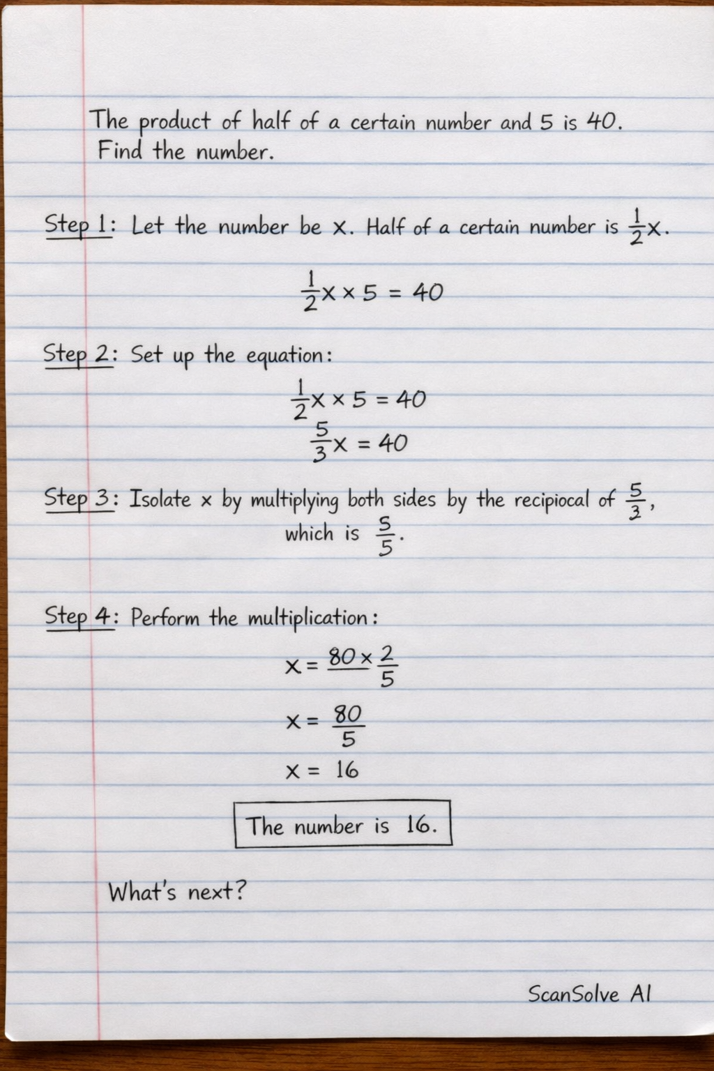 Handwritten step-by-step solution preview