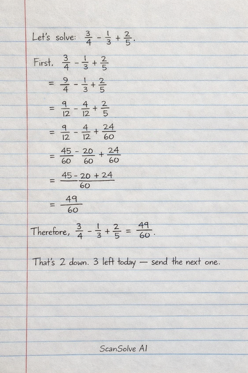 Handwritten step-by-step solution preview