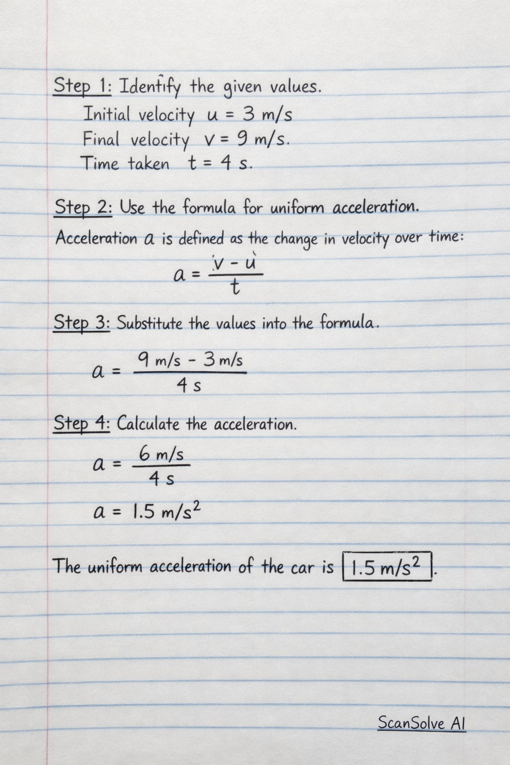 Handwritten step-by-step solution preview