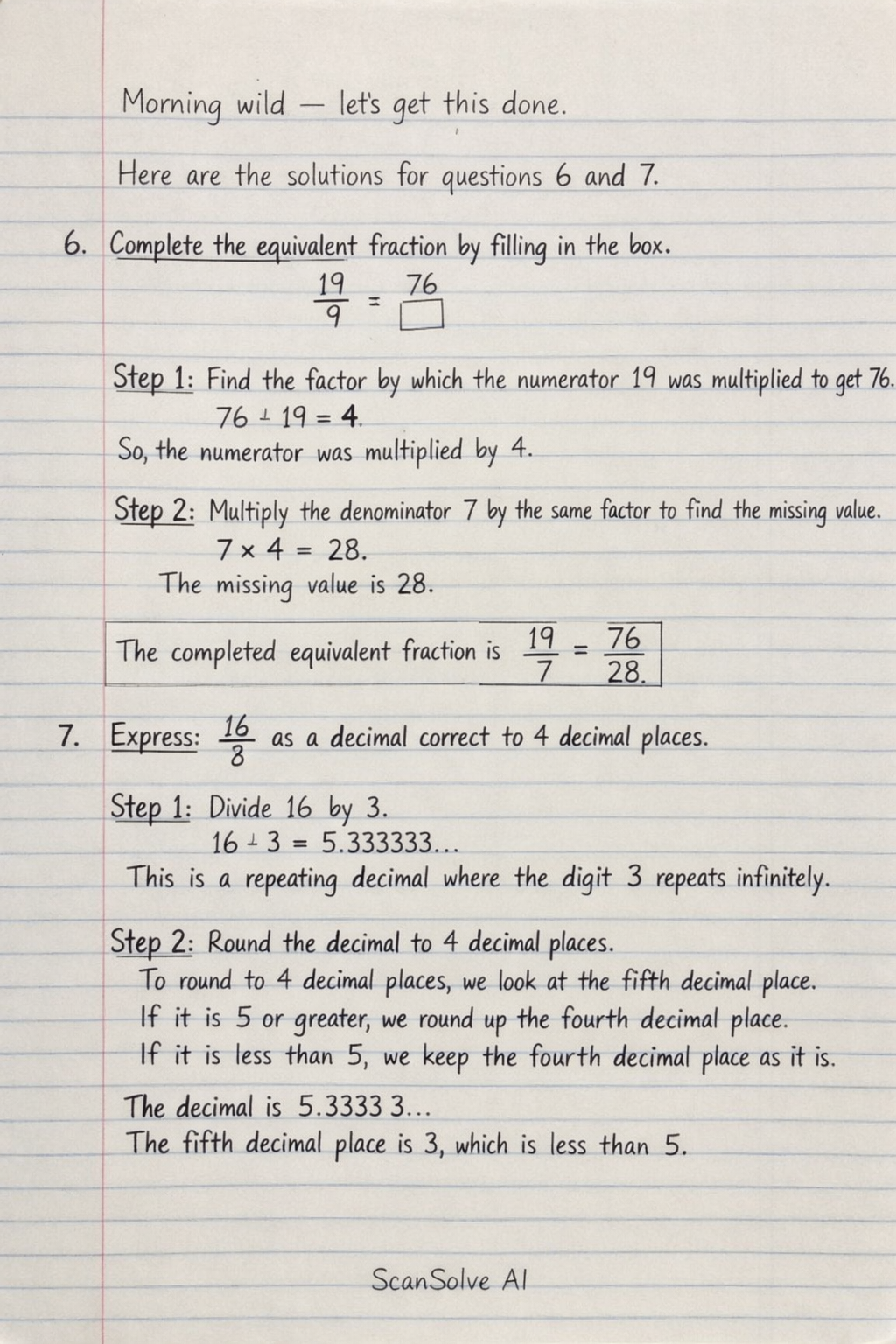Handwritten step-by-step solution preview